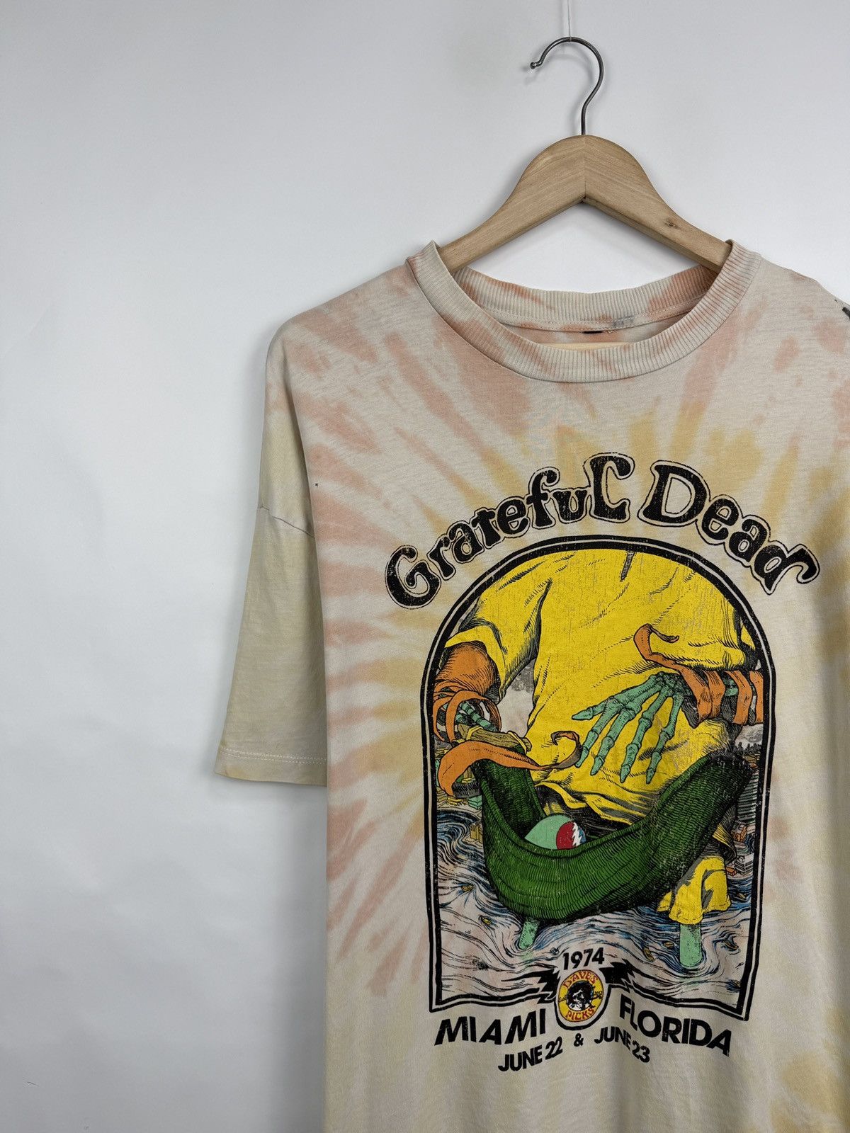 Grateful Dead 🇺🇸 Y2K Grateful Dead 1974 Miami Florida Tye Dye Tee Reprint Size US M / EU 48-50 / 2 - 2 Thumbnail