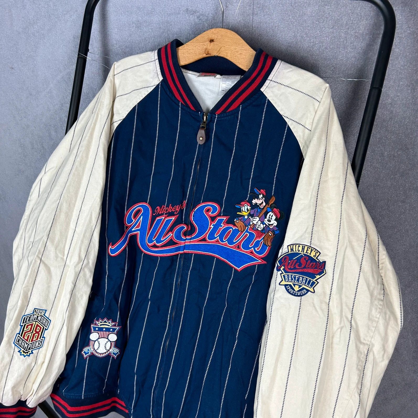 Disney Jacket Disney vintage 90s Baseball big logo Mickey Mouse Size US XL / EU 56 / 4 - 3 Thumbnail