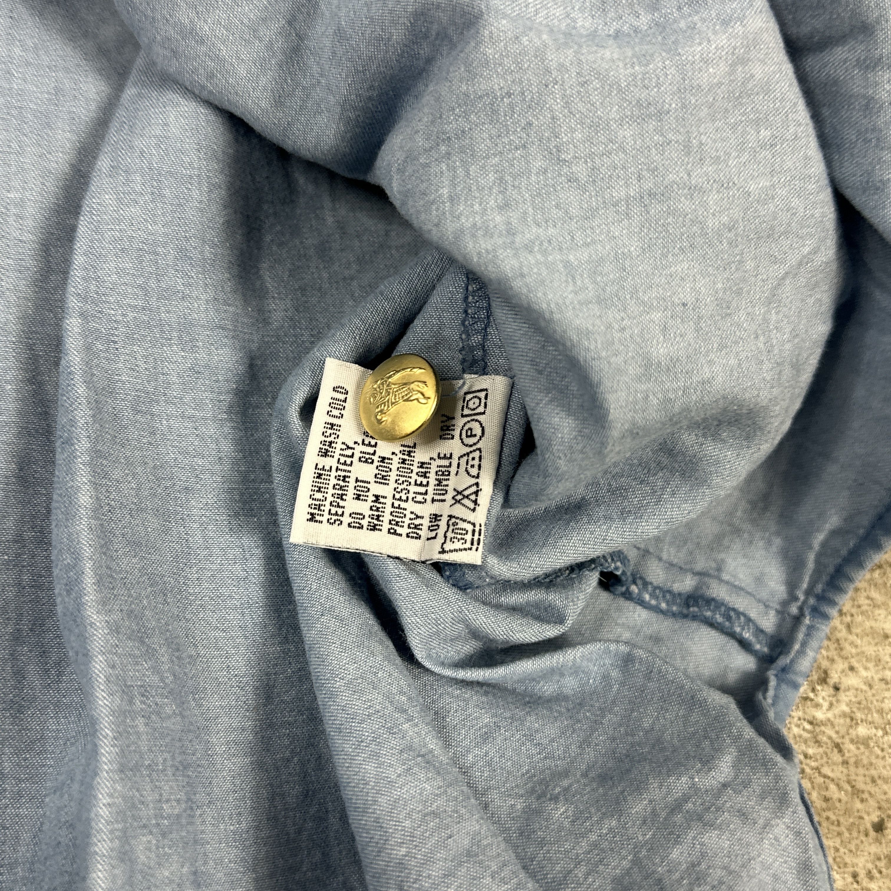 Burberry × Vintage Vintage Denim Casual Preppy Streetwear 00s Burberry Shirt Size US M / EU 48-50 / 2 - 5 Thumbnail