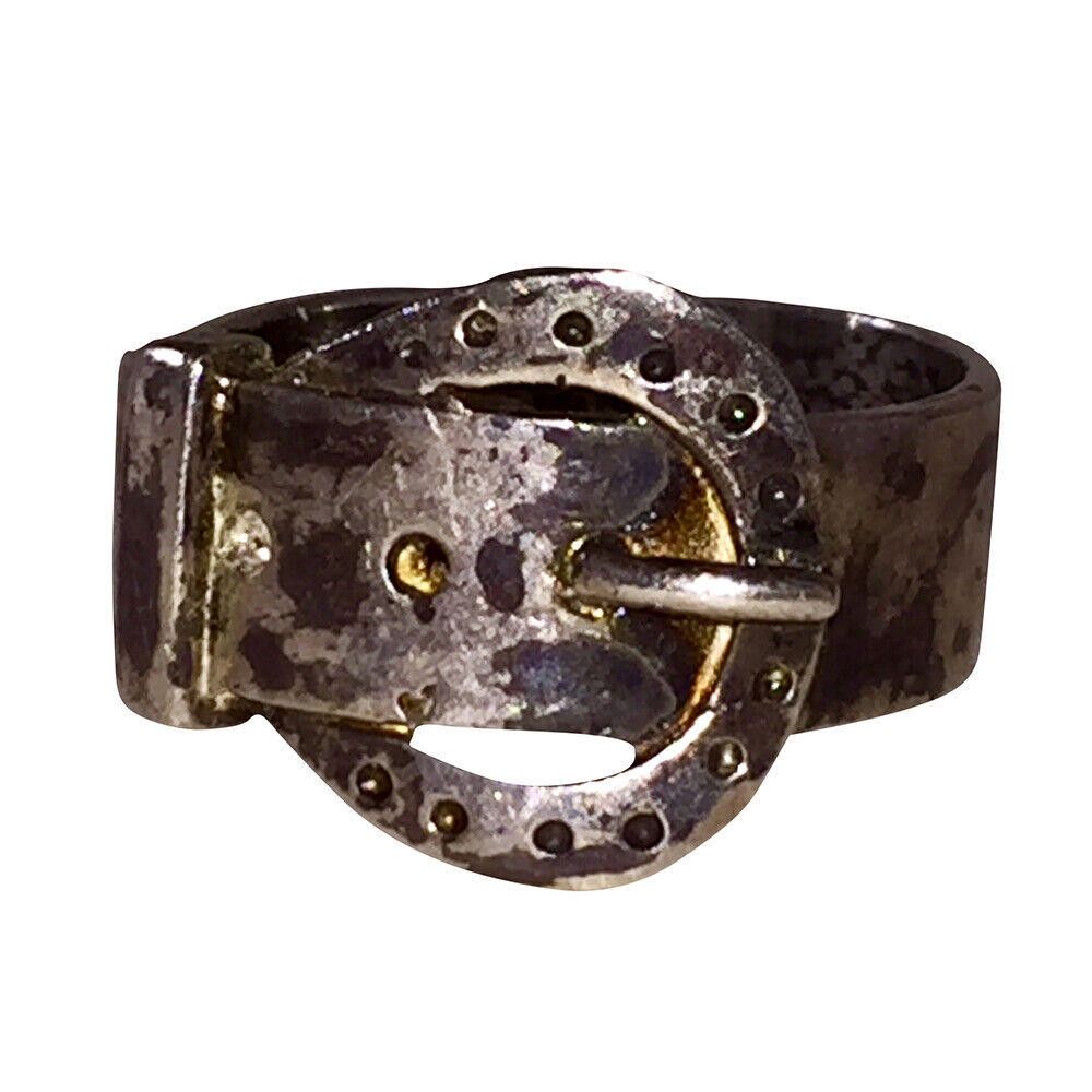 Handmade Sterling Silver Buckle Ring Unisex Alberto Juan Size ONE SIZE - 1 Thumbnail