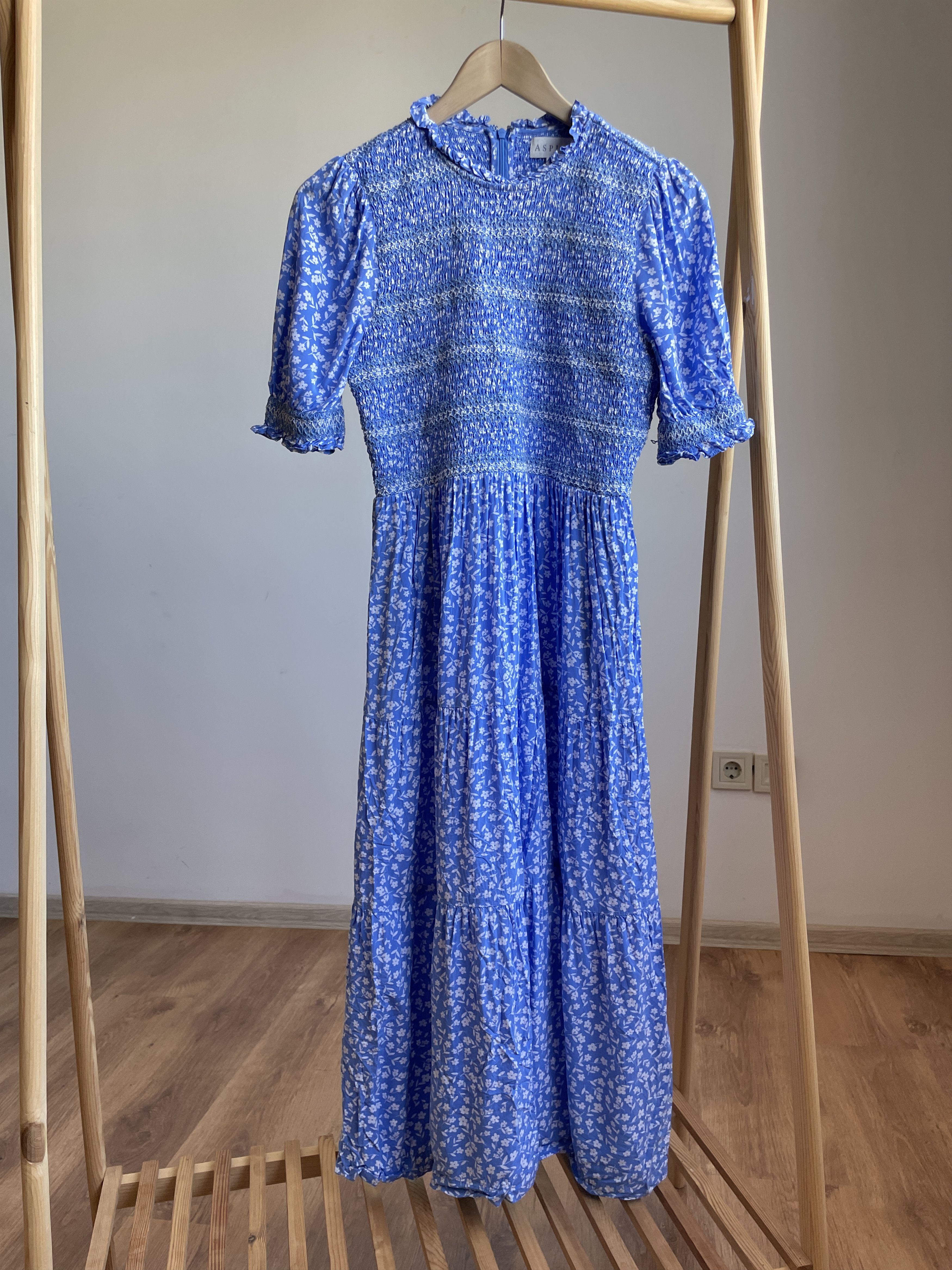 Aspiga Floral Print Short Sleeve Maxi Dress Size S