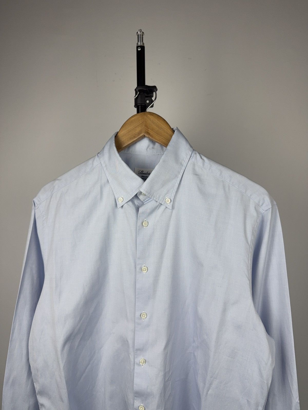 Strenstroms Luxury 00s Stenstroms Blue Twofold Cotton Button Down Shirt Size US M / EU 48-50 / 2 - 2 Thumbnail