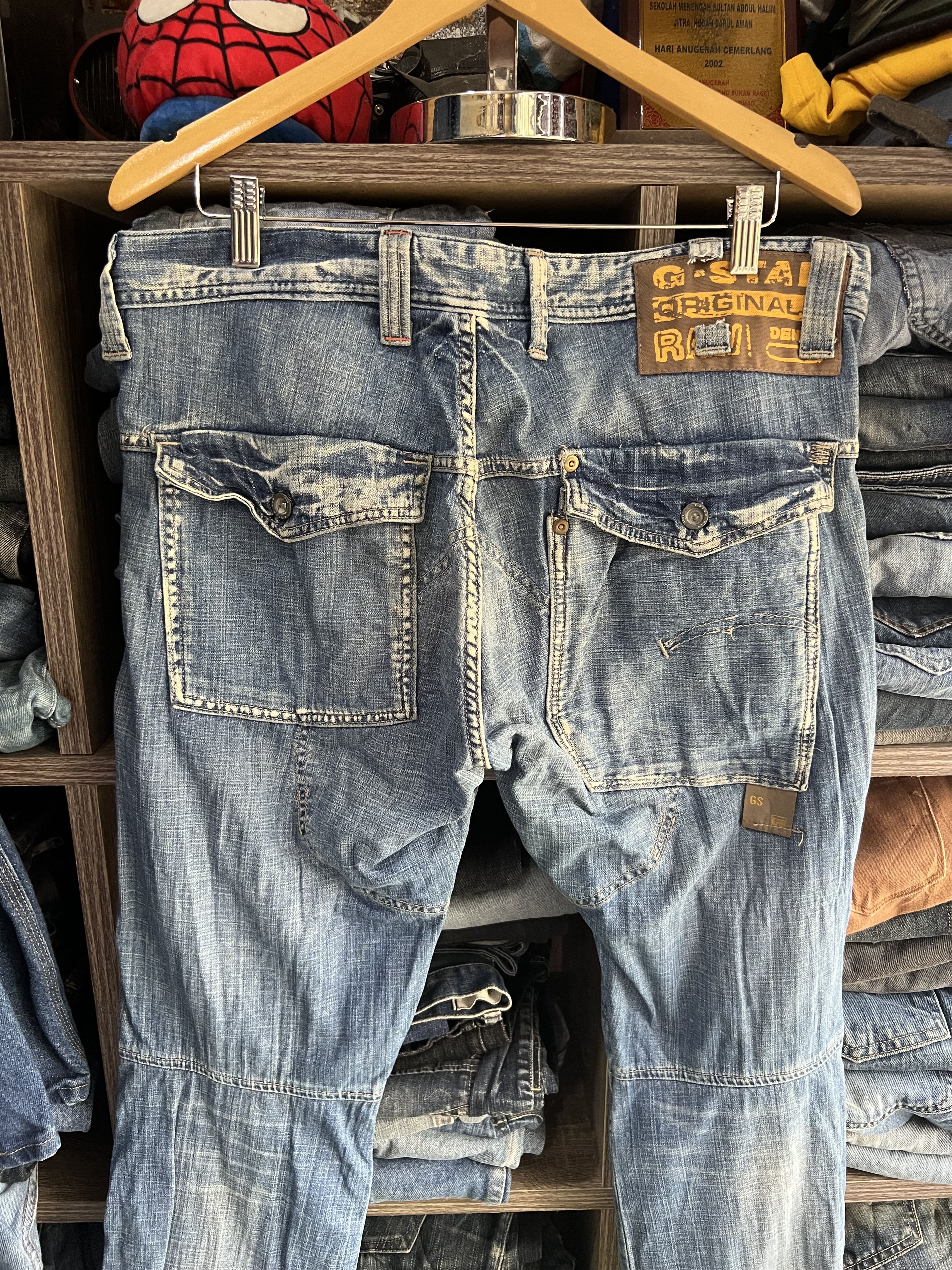 G-Star 🔥G-Star Raw Double Knees Distressed Denim Size US 37 - 12 Thumbnail