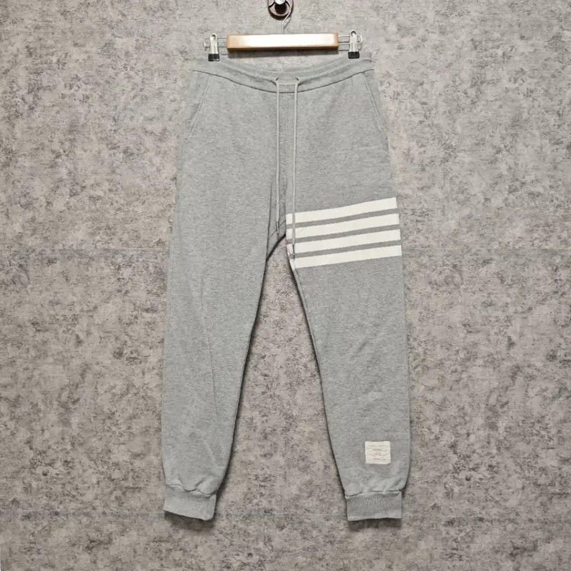 Thom Browne Thom Browne Men's Gray Cotton Sweatpants 0089 Size US 26 / EU 42 - 1 Thumbnail