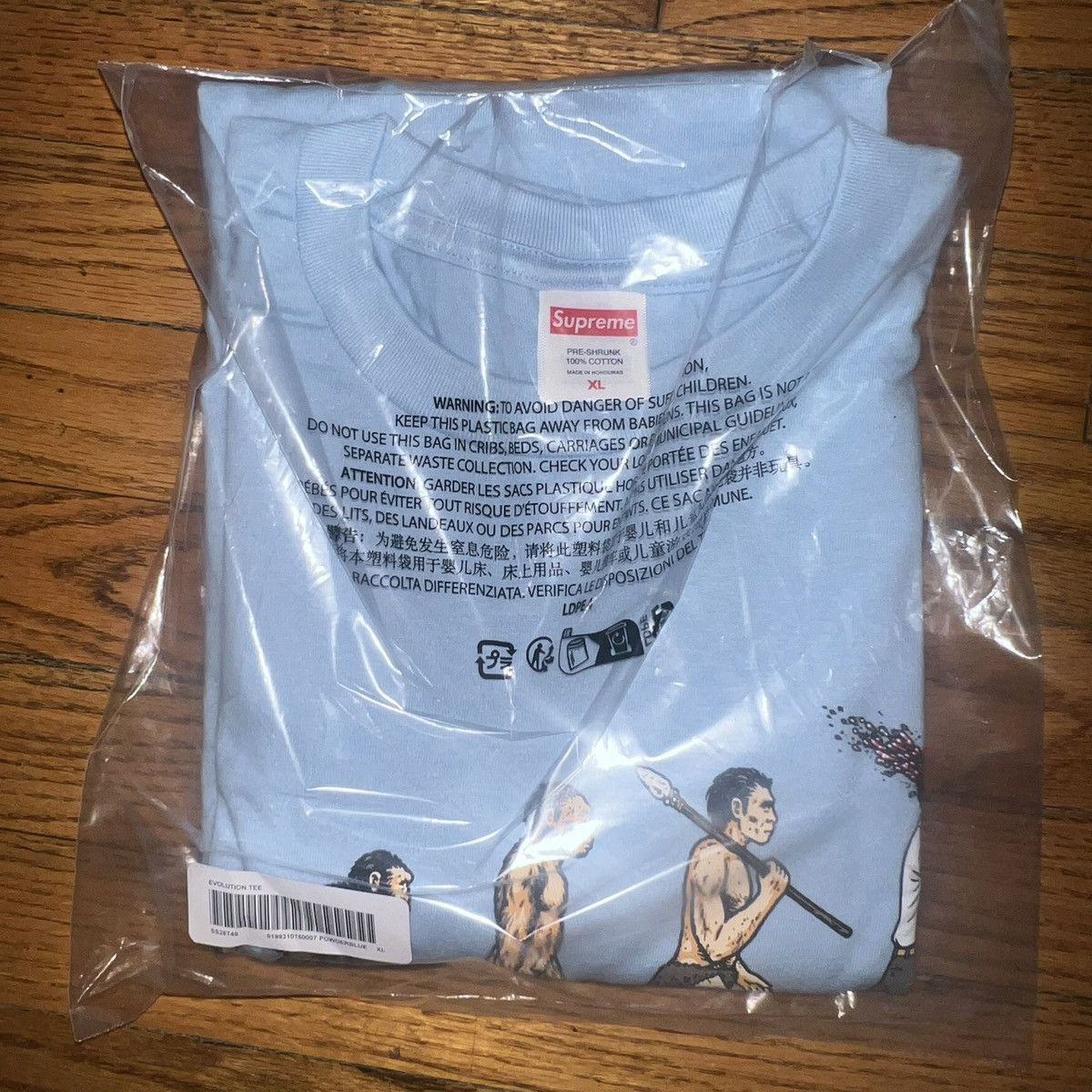Supreme In-Hand Supreme Evolution Tee Powder Blue Size: Extra Large Size US XL / EU 56 / 4 - 2 Thumbnail