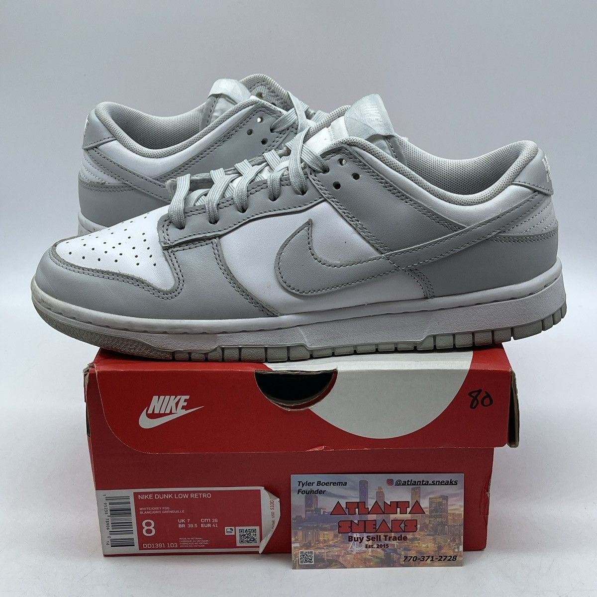 Nike Dunk low grey fog Size US 8 / EU 41 - 1 Thumbnail