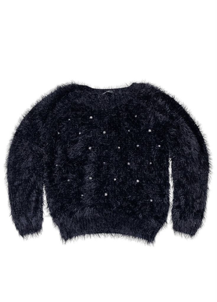 image of Avant Garde Chipclip - Japanese Fur Open Knit Grunge Ifsixwasnine Style in Black, Men's (Size Large