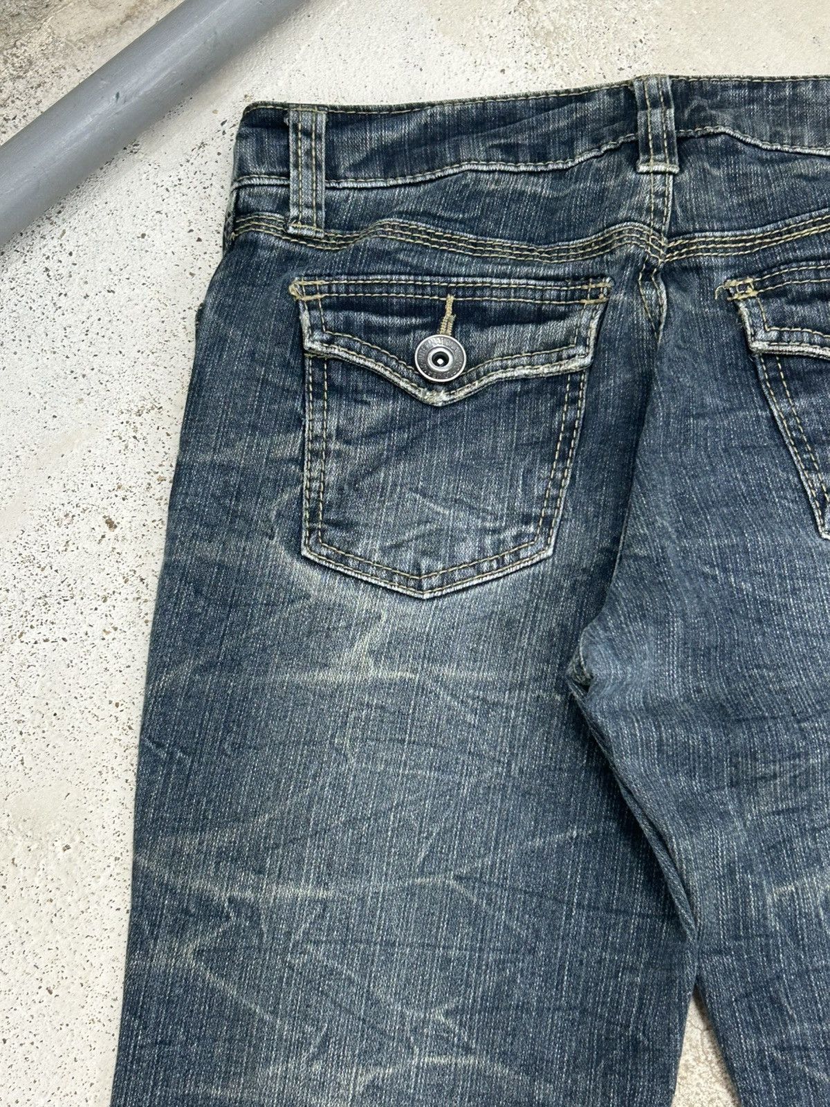Hysteric Glamour × If Six Was Nine × Japanese Brand Flare Colza Japan Clawn Marks Fade Washed Heavy Whiskered Size US 30 / EU 46 - 16 Thumbnail