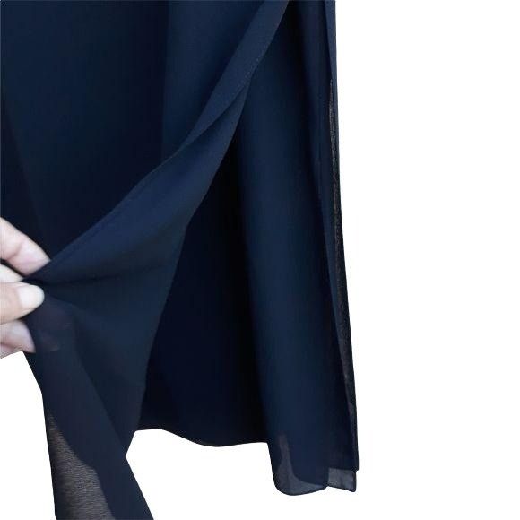 Vintage Vtg 80s JS Collections Formal Maxi Skirt Black Sz 8 Double S Size 30" / US 8 / IT 44 - 5 Thumbnail