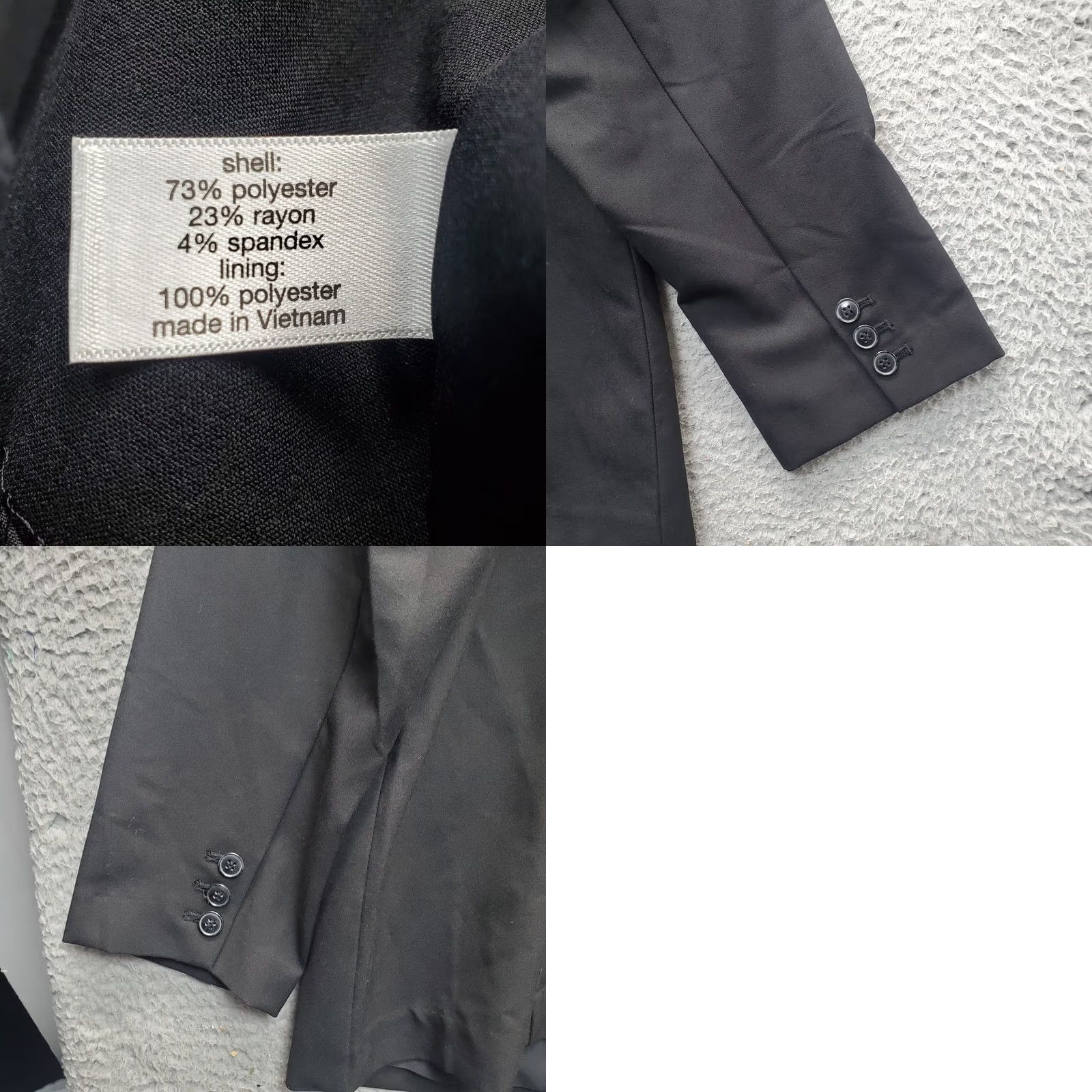 Vintage Lane Bryant Womens Blazer Black Size 22 Notch Lapel Single Breasted Jetted Pockets Size 3XL / US 20-22 - 8 Thumbnail