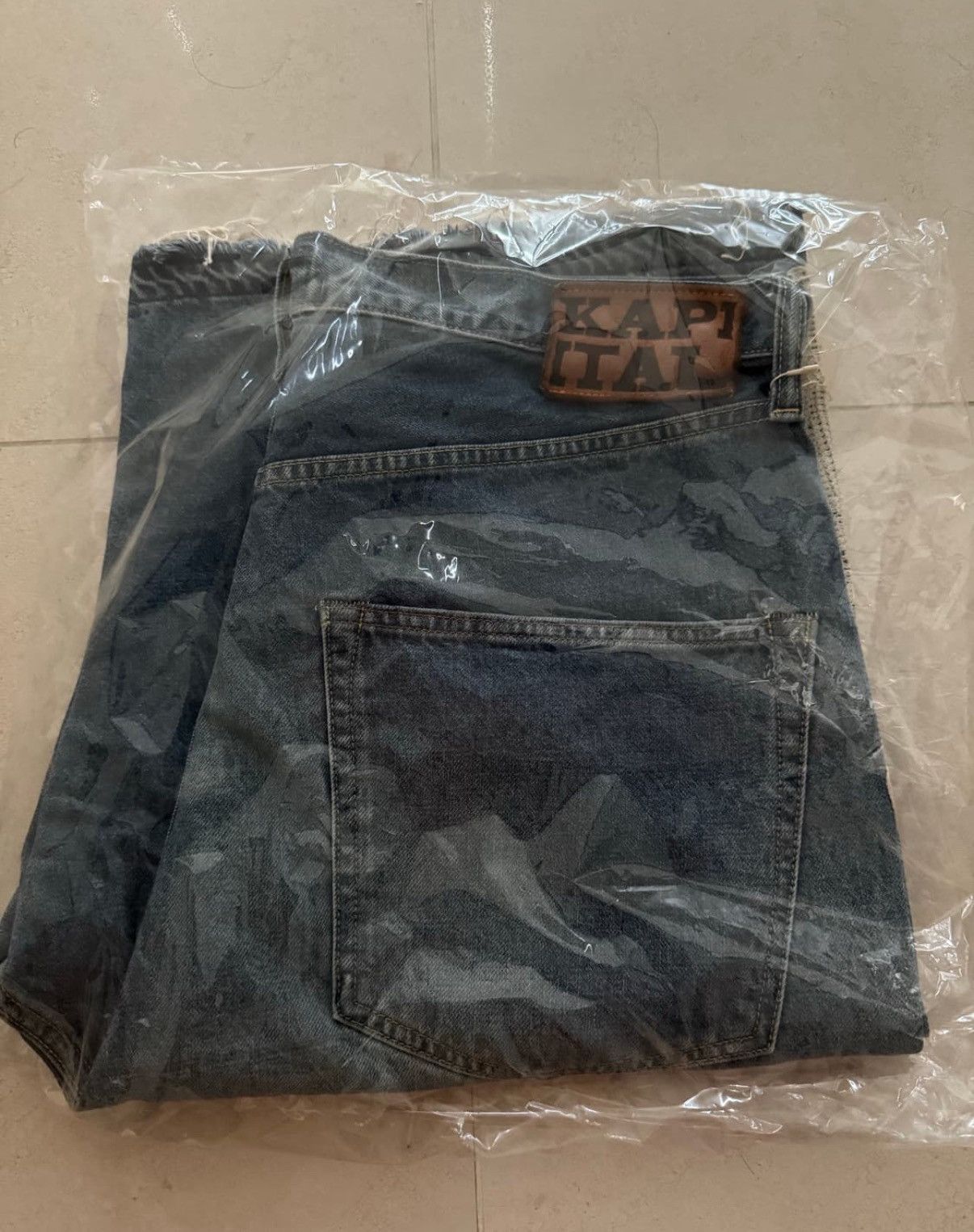Kapital Kapital 14 oz. Denim 5P Bone Embroidery Denim Short Pants Size US 38 / EU 54 - 2 Thumbnail