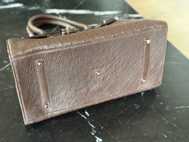 Other Genuine Full-Point Ostrich Leather Handbag– Made in Japan Size ONE SIZE - 11 Thumbnail