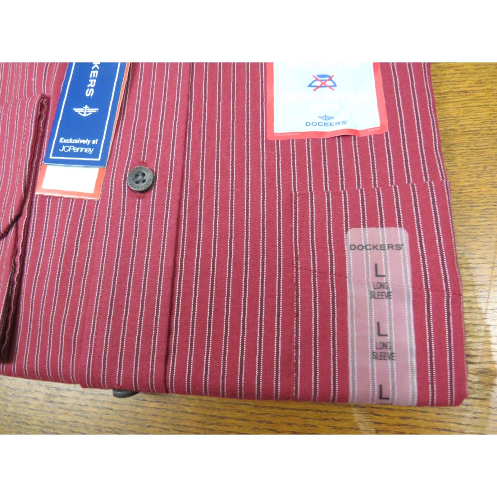 Dockers DOCKERS Button-Up Shirt Dress Shirt L Red Plaid Long Sleeve Cotton Flannel Button-Down Western Outdoor All Seasons Regular Mens Size US L / EU 52-54 / 3 - 2 Thumbnail