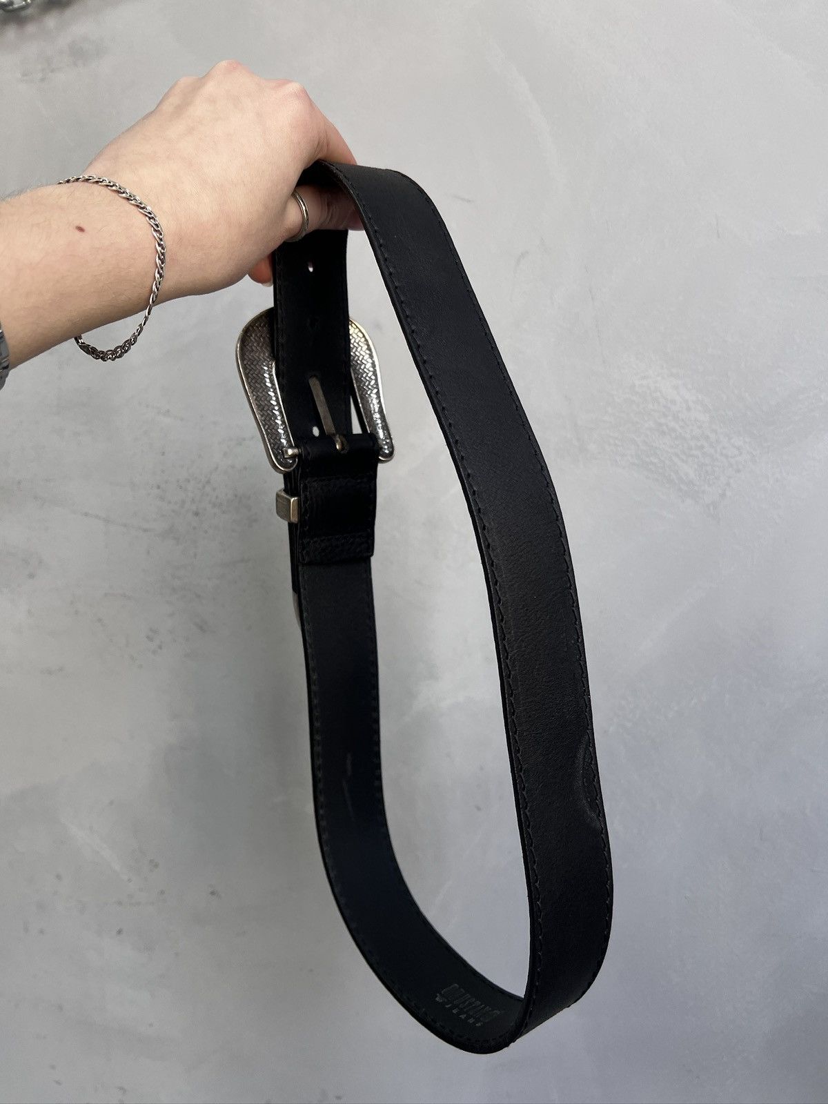 Western Rise Western Leather Belt kmrii style avant garde Size ONE SIZE - 2 Thumbnail
