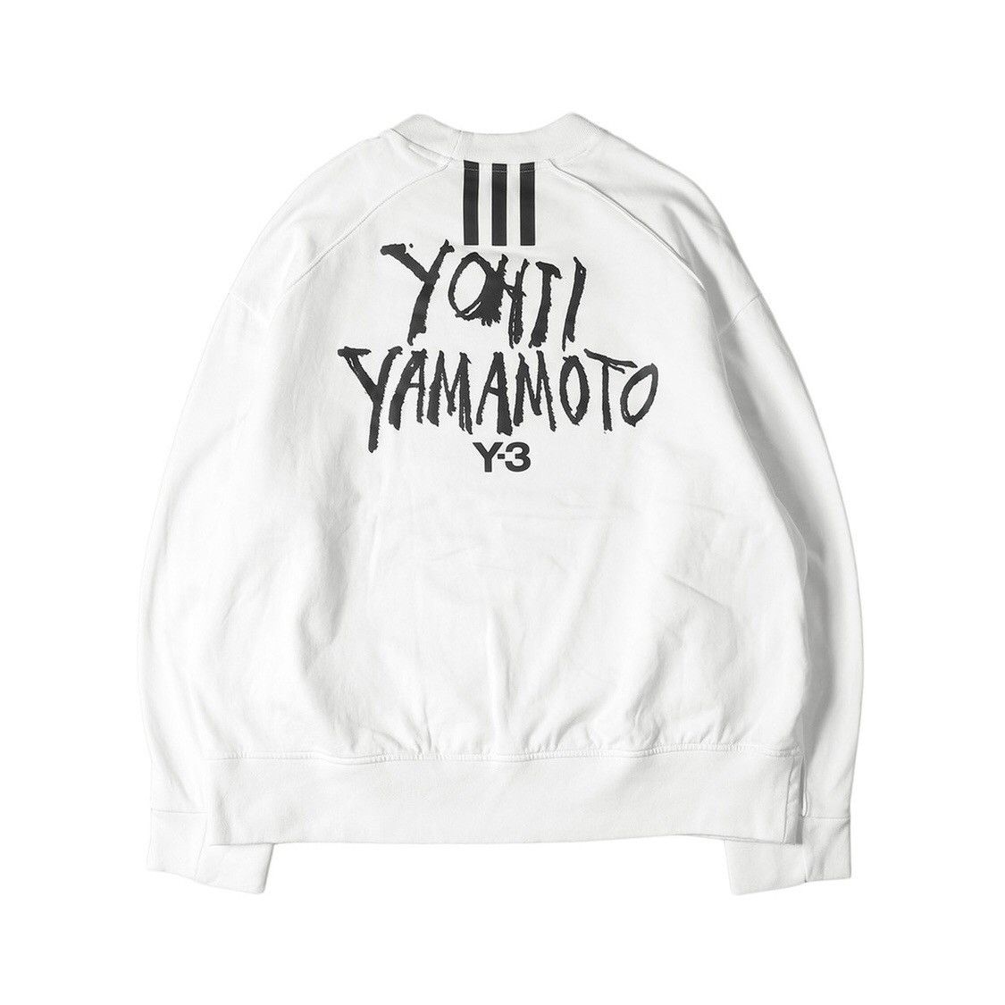 Image of Y 3 Y-3: Signature Graphic Crewneck Sweatshirt (White Xs), Men's