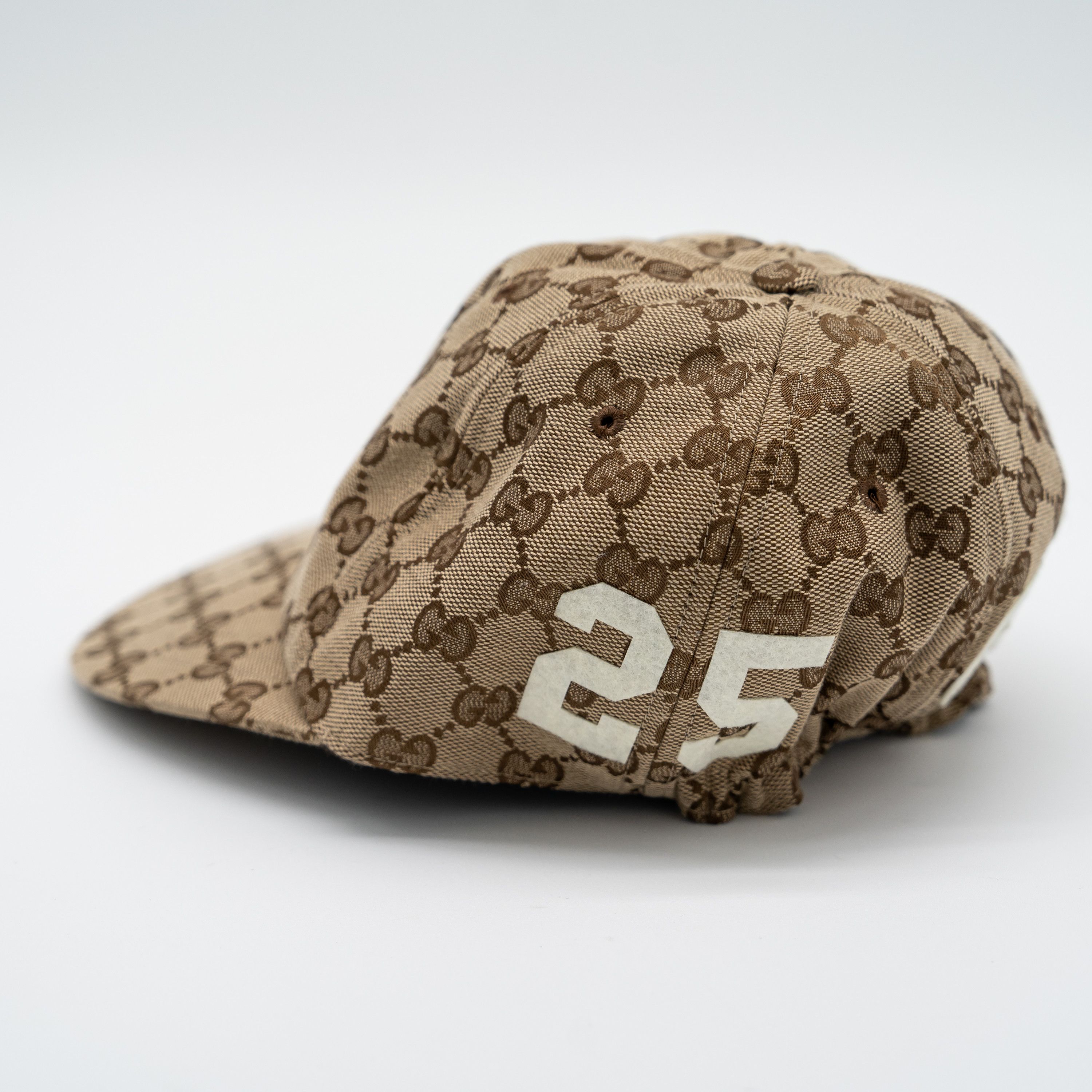 Gucci S Gucci GG Print Baseball Cap Hat Brown Beige logo 25 Size ONE SIZE - 3 Thumbnail