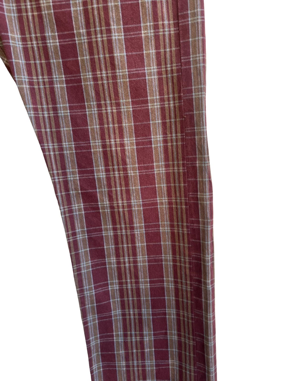 Paul Smith Vintage Paul Smith Jeans Made in Japan Waxed Plaid Pant Size US 29 - 10 Thumbnail