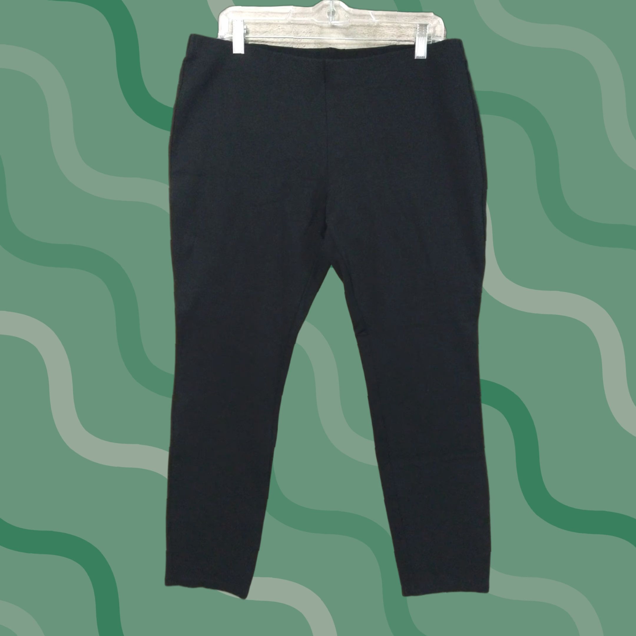 Eileen Fisher Eileen Fisher Pants Womens Large Petite Black Viscose Jersey Slouchy Tapered Size L / US 10 / IT 46 - 1 Thumbnail