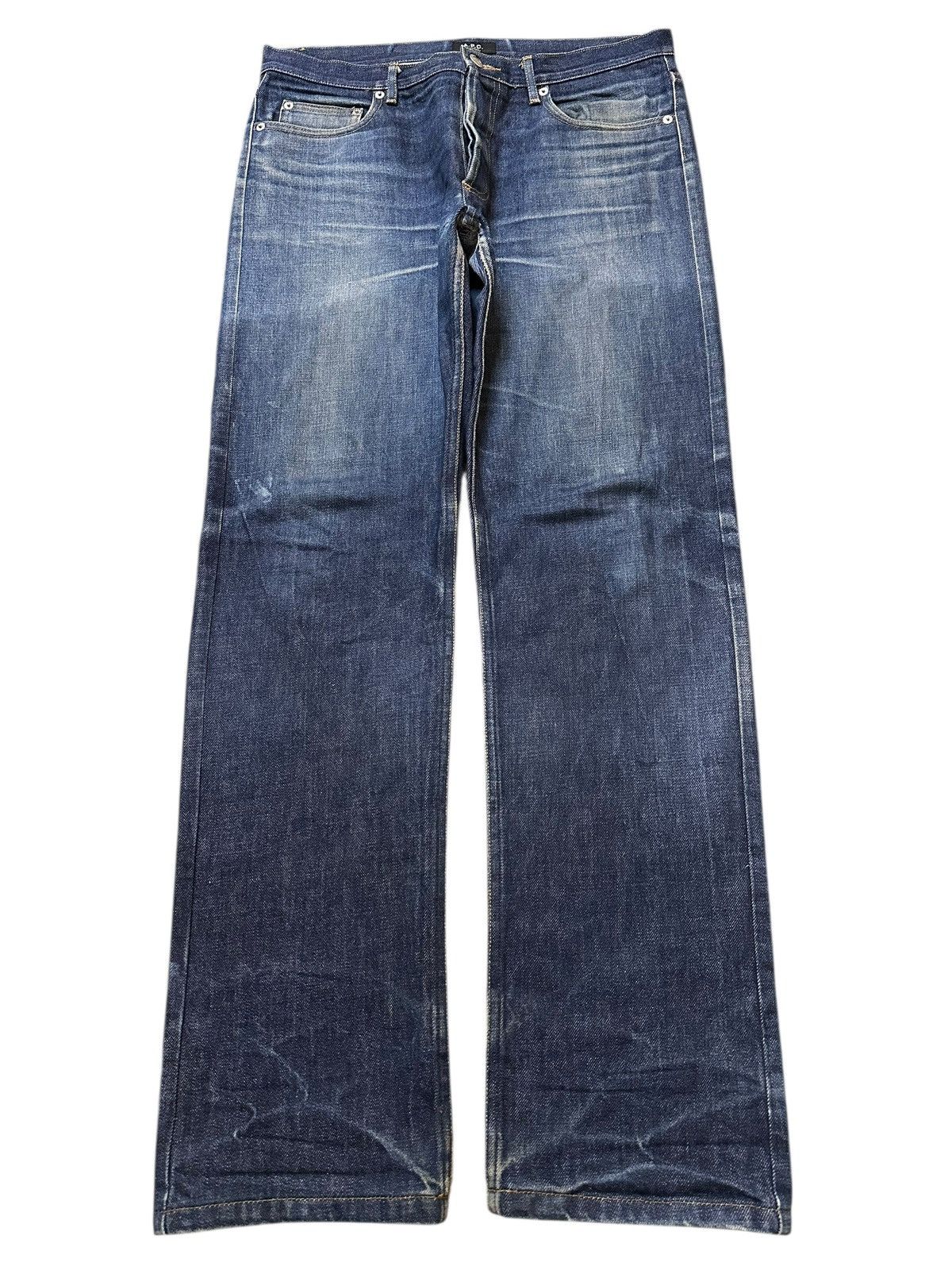 A.P.C. Vintage Japan A.P.C Blue Faded Wash Style Jeans Size US 33 - 1 Thumbnail