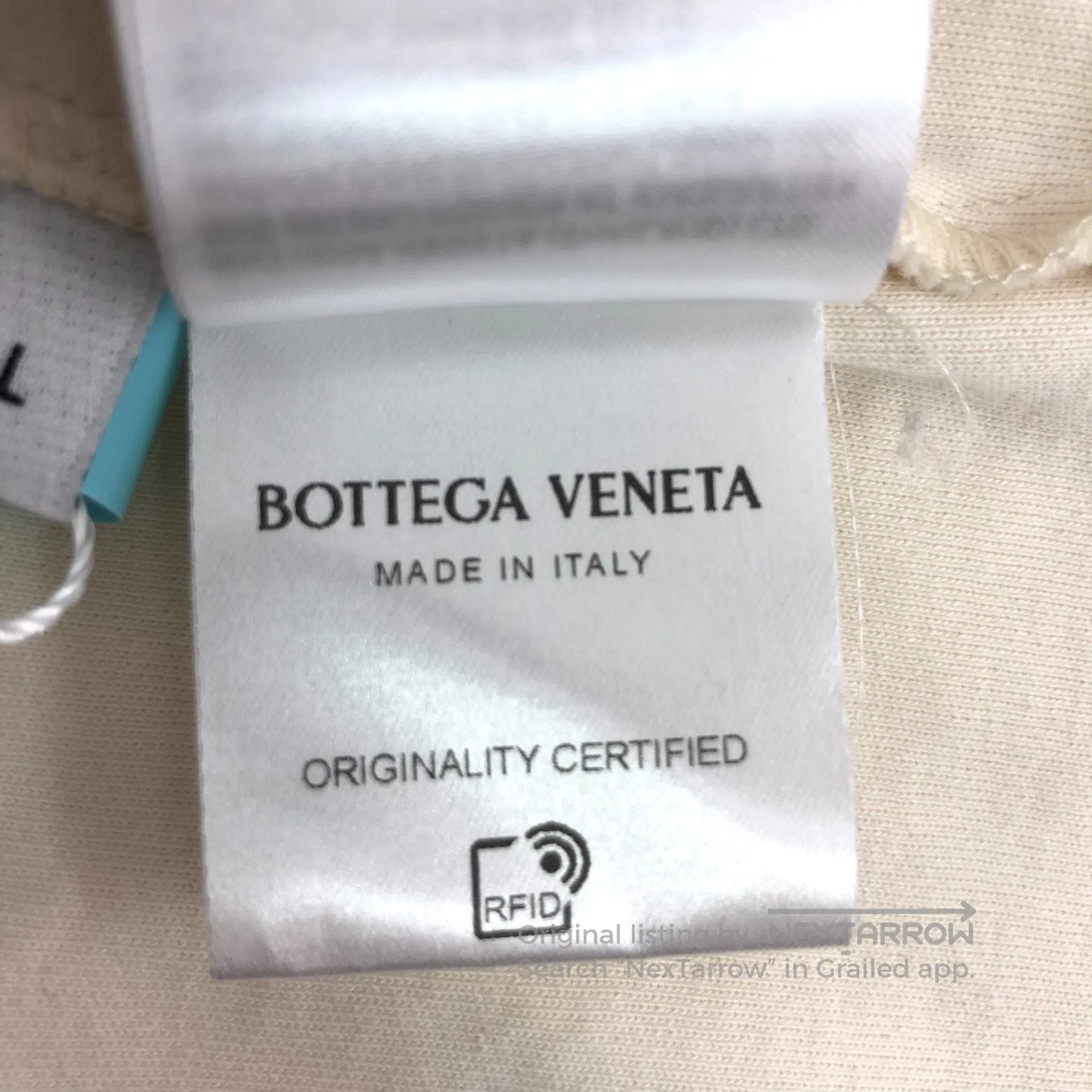 Bottega Veneta Bottega Veneta Nude cotton round-neck long-sleeve knit top Size L / US 10 / IT 46 - 8 Thumbnail