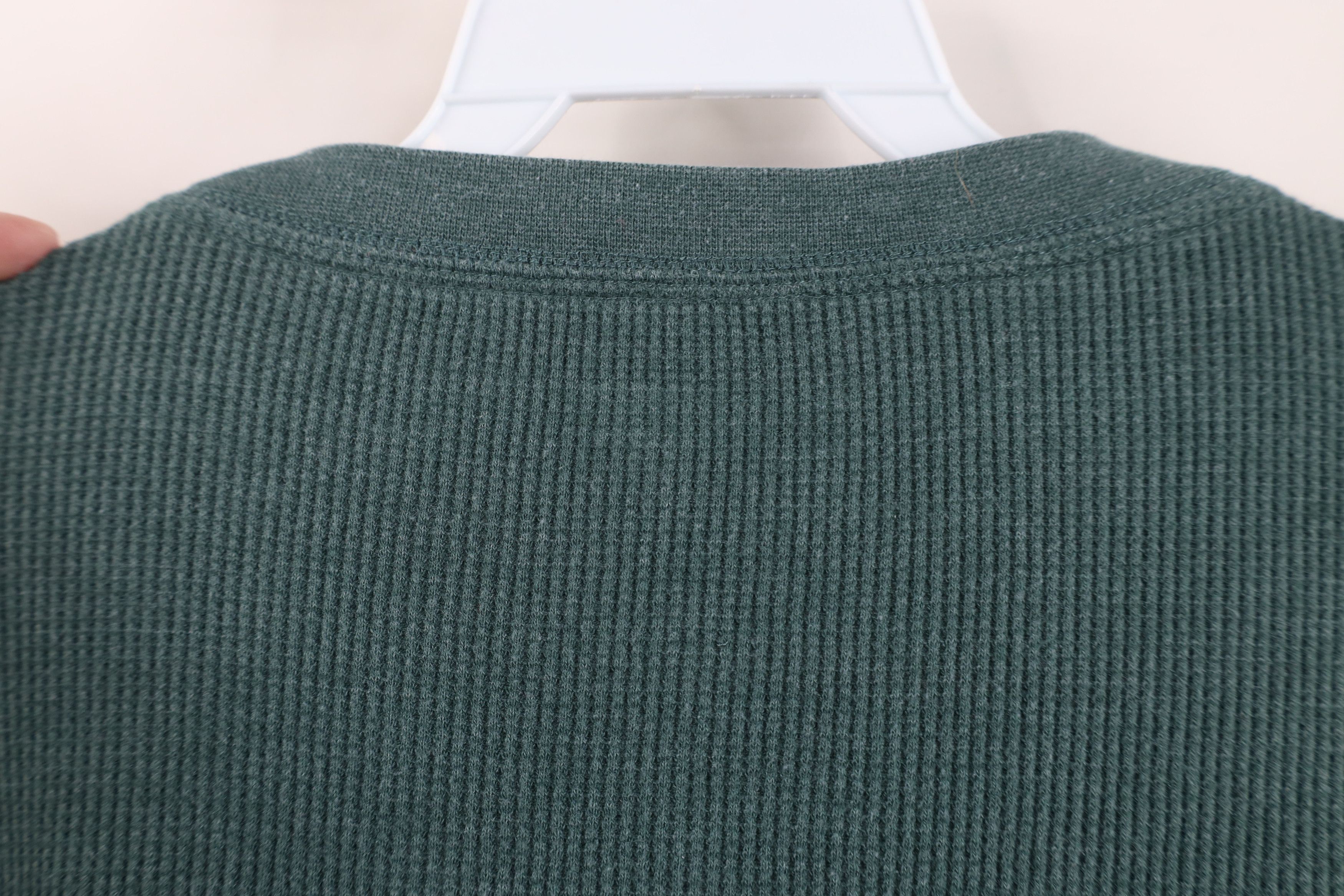 Vintage Vintage 90s Y2K Streetwear Waffle Knit Henley T-Shirt Size US XXL / EU 58 / 5 - 8 Thumbnail
