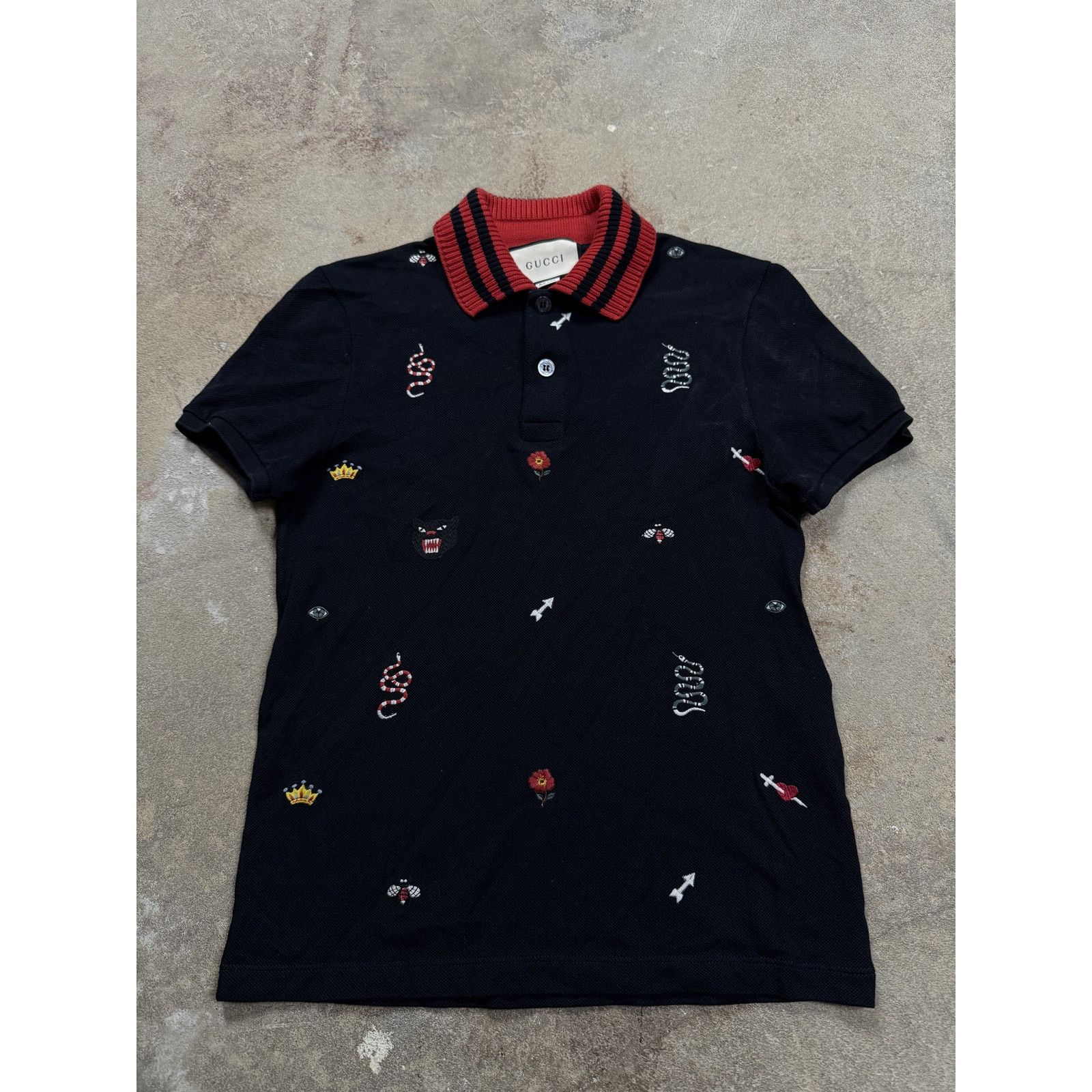 Gucci Gucci All Over Polo Navy Used Small Size US S / EU 44-46 / 1 - 1 Thumbnail