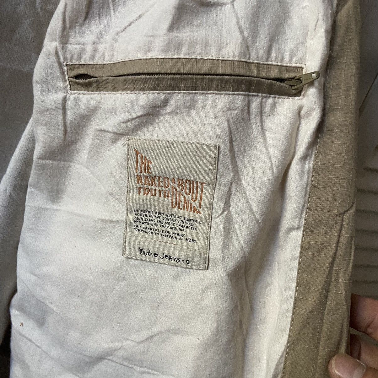 Nudie Jeans Nudie Jeans RipStop Alexander Bomber Jacket Beige Brown MA-1 Size US XL / EU 56 / 4 - 12 Thumbnail