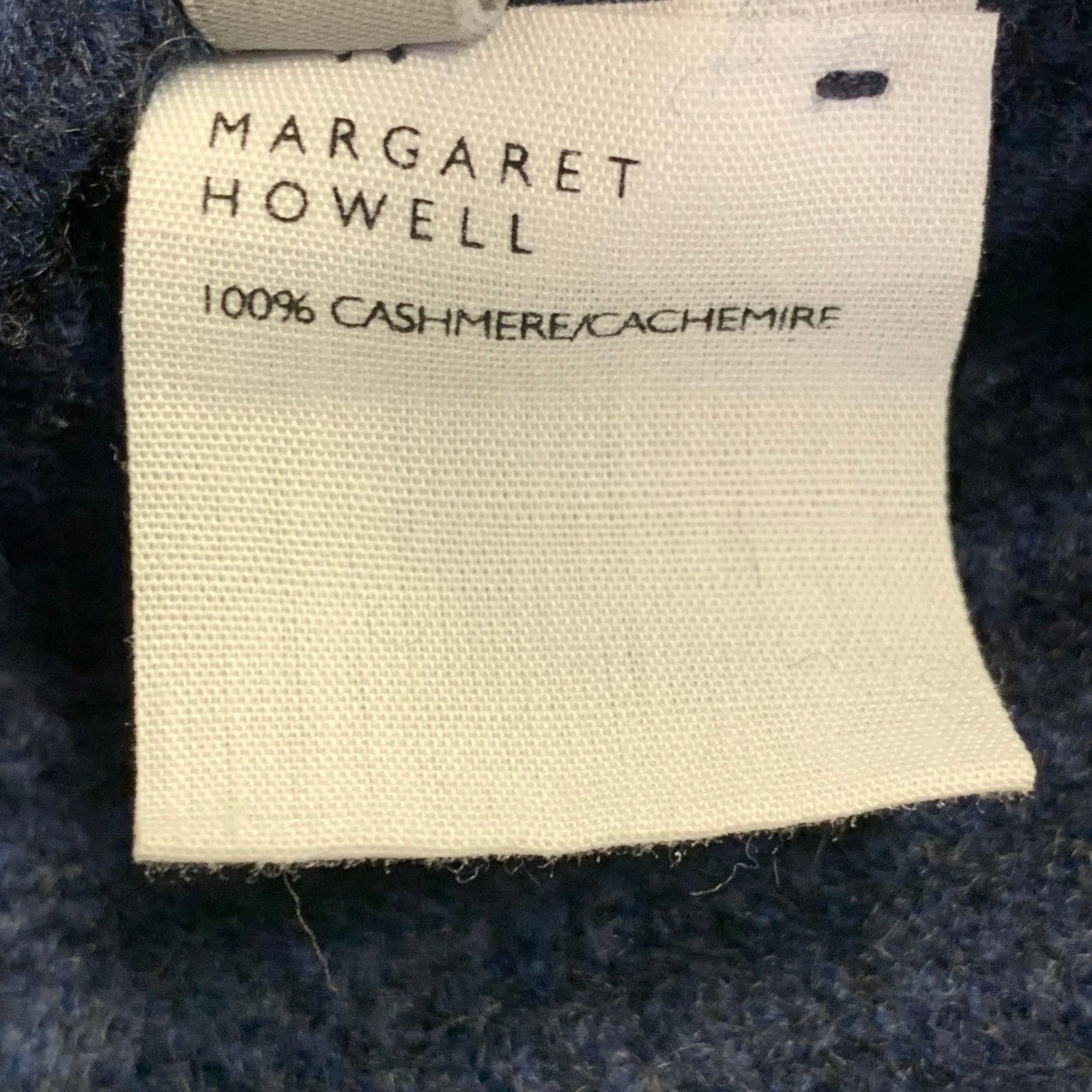 Margaret Howell MARGARET HOWELL Navy Cashmere Rib Knit High Neck Sweater Size US XL / EU 56 / 4 - 7 Thumbnail