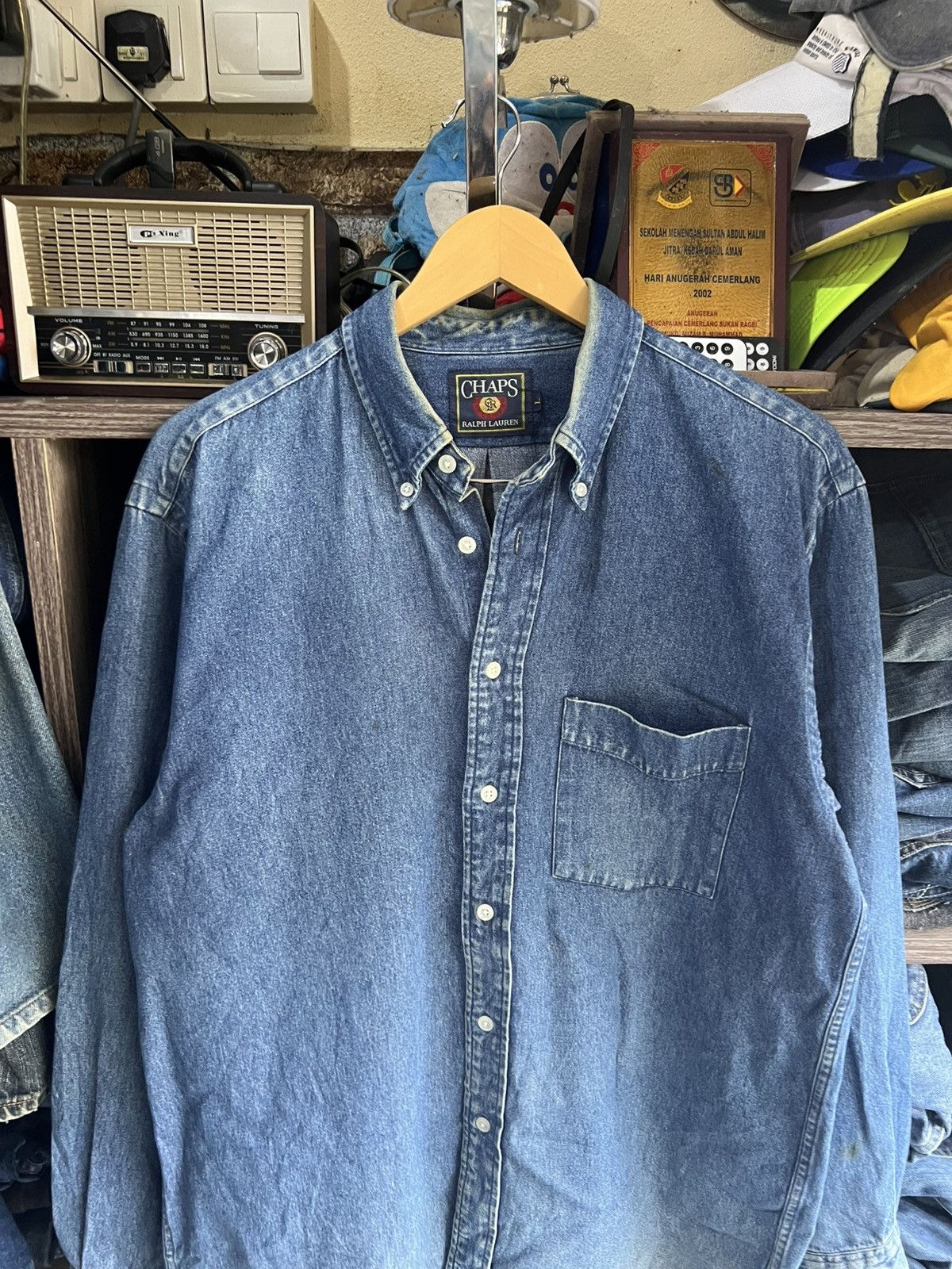 Chaps Ralph Lauren 🔥Vintage Chaps Ralph Lauren Long Sleeve Denim Shirt Size US L / EU 52-54 / 3 - 4 Thumbnail