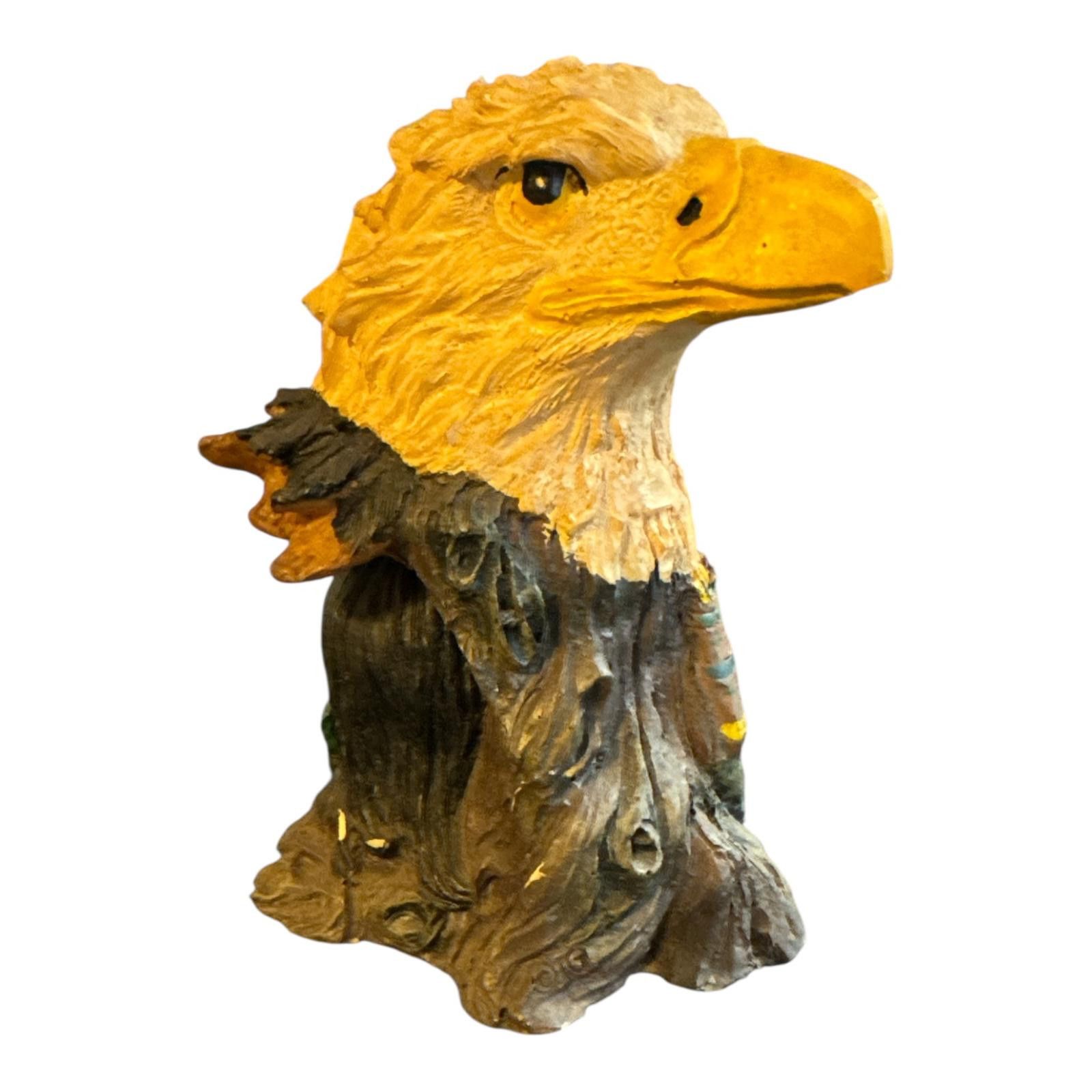 The Unbranded Brand Hand-Painted Eagle and Native American Bust Figurine Size ONE SIZE - 3 Thumbnail