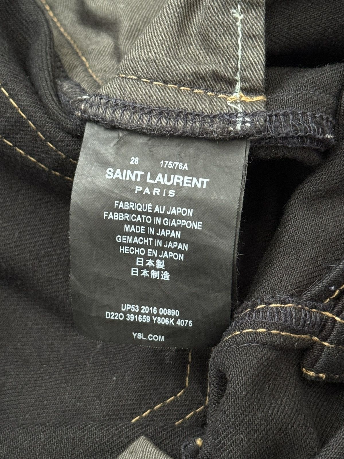 Saint Laurent Paris SS16 Saint Laurent Hedi Slimane Distressed Crash Denim Jeans Size US 28 / EU 44 - 14 Thumbnail