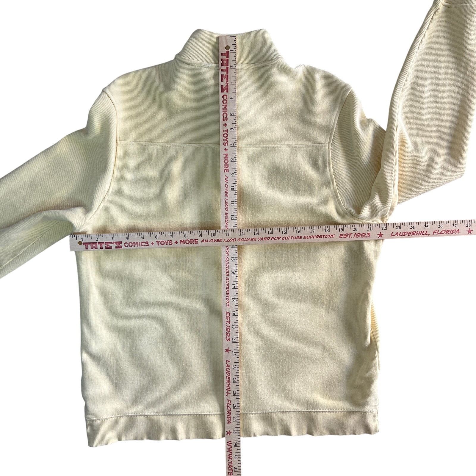 Tasso Elba Tasso Elba Men’s Pullover Sweater Cream Ribbed Cotton Size L Size US L / EU 52-54 / 3 - 7 Thumbnail
