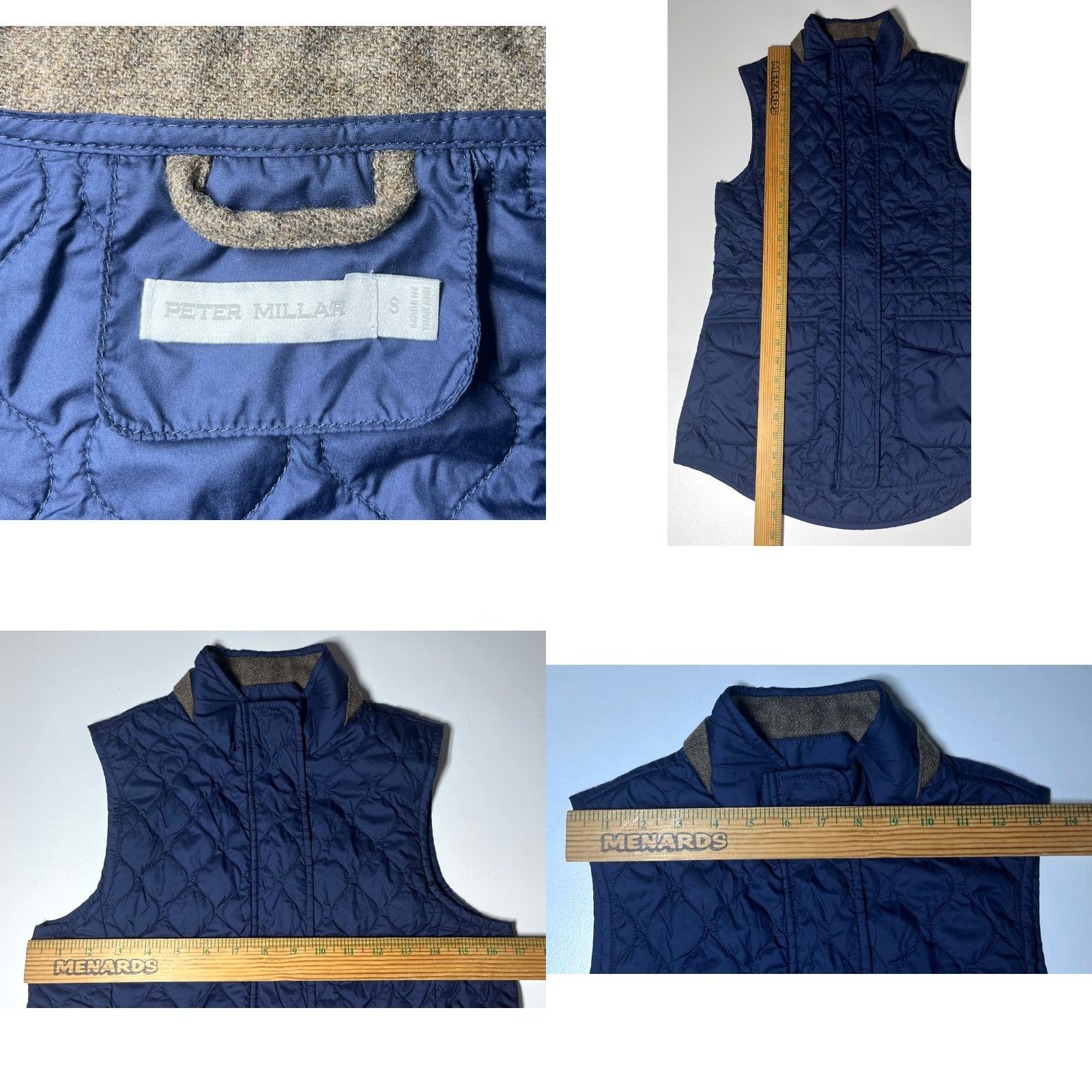 Peter Millar Peter Millar Women’s Addison Quilted Travel Vest Navy S Small Lambswool Trim vest Size S / US 4 / IT 40 - 10 Thumbnail