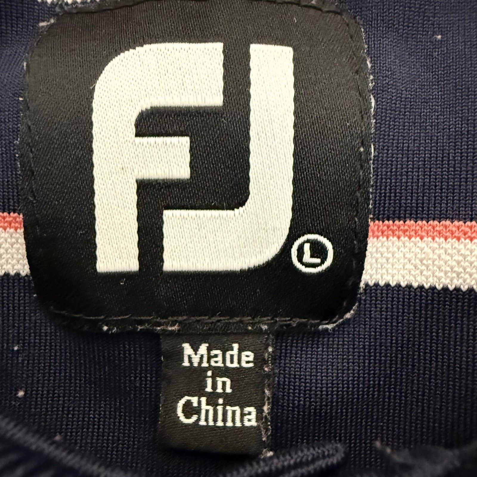Footjoy FootJoy Golf Polo Shirt Mens Large Blue Striped Short Sleeve Size US L / EU 52-54 / 3 - 2 Thumbnail