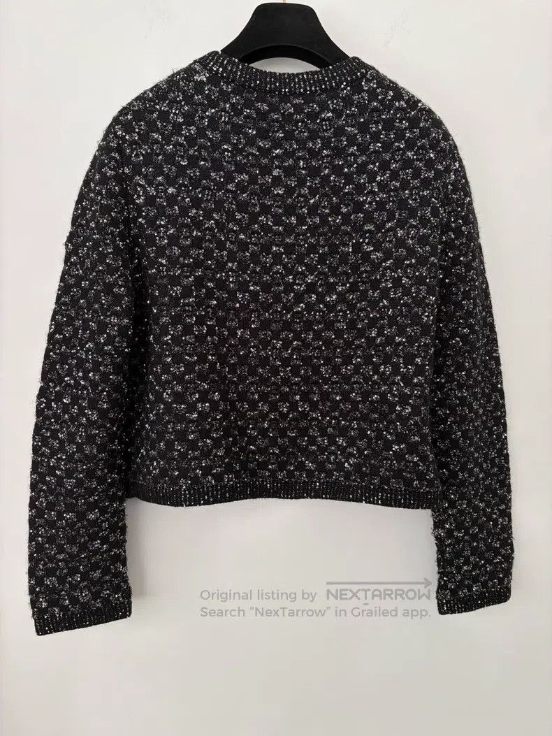 Chanel Chanel Black and white gold sequin knitted cardigan jacket Size S / US 4 / IT 40 - 2 Thumbnail