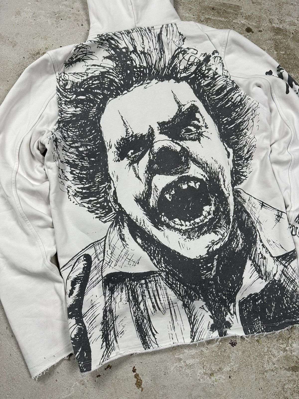 Japanese Brand × Vintage Vintage Y2K Yakuza Mafia Screaming Man Hoodie Archive Size US M / EU 48-50 / 2 - 12 Thumbnail