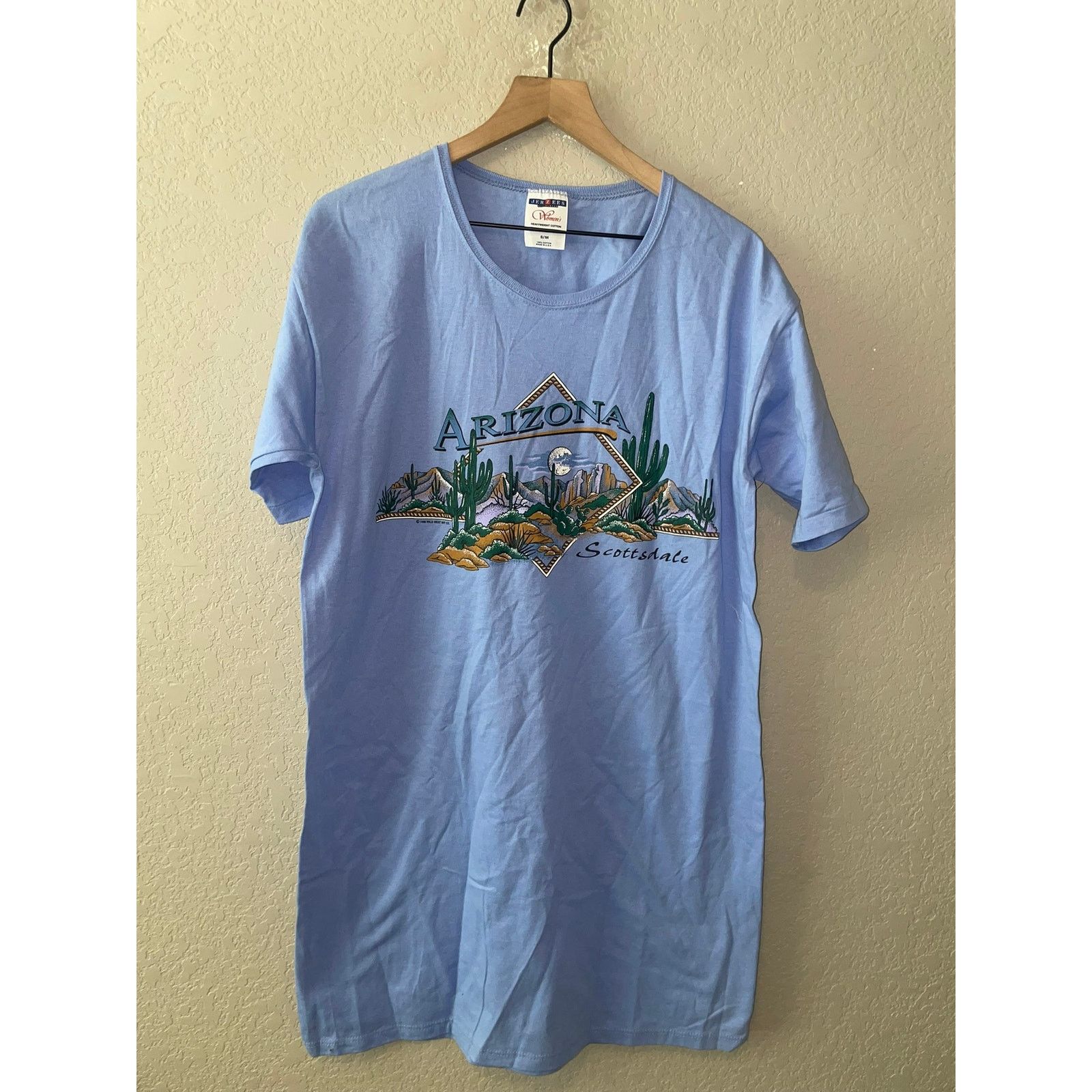 Jerzees Womens Vintage Sleeper Shirt Arizona Scottsdale Cactus Tee M Size M / US 6-8 / IT 42-44 - 1 Thumbnail