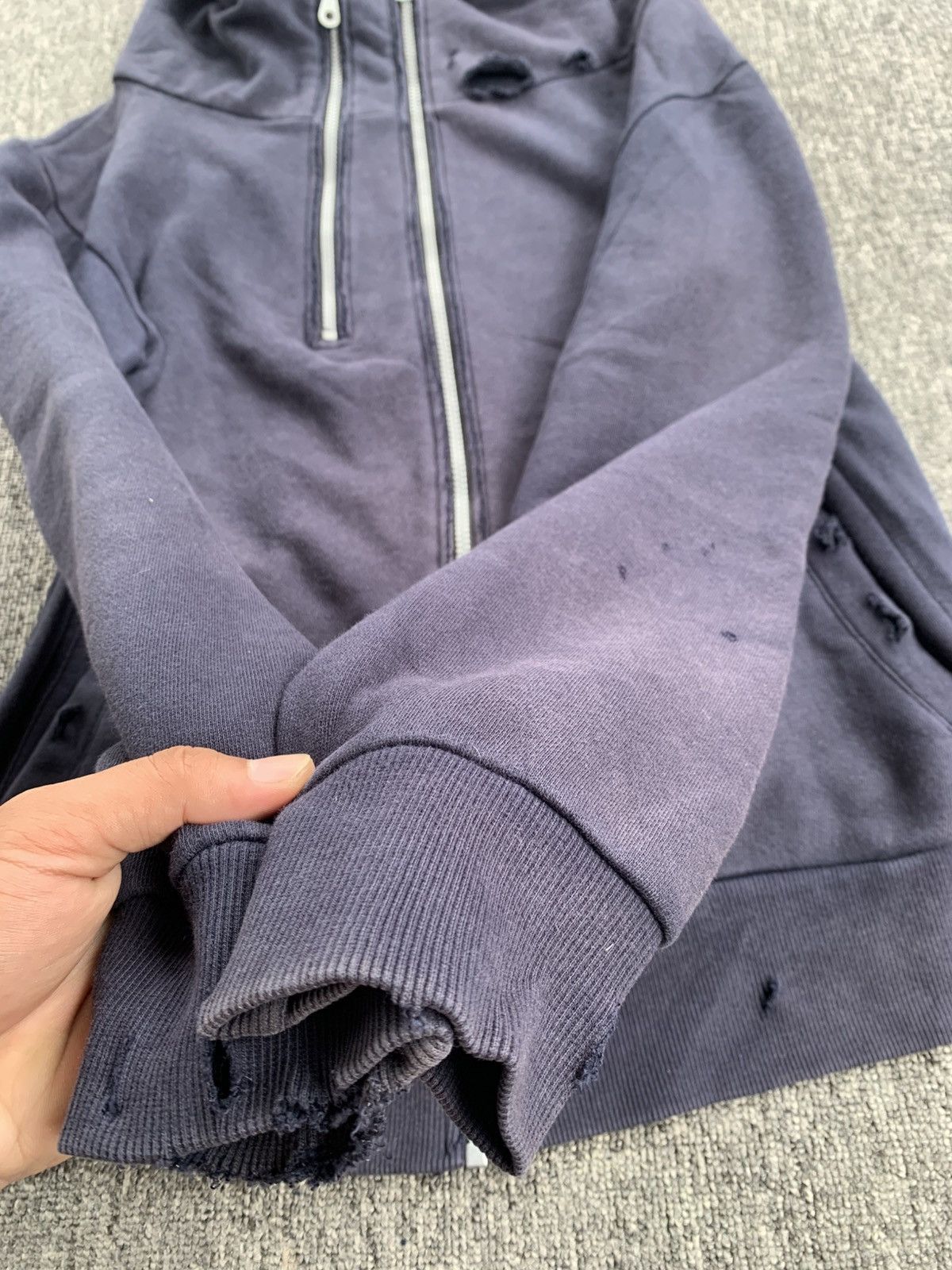 Other Topswake Distressed Double Zip Vintage Sunfaded Hoodie Size US L / EU 52-54 / 3 - 6 Thumbnail