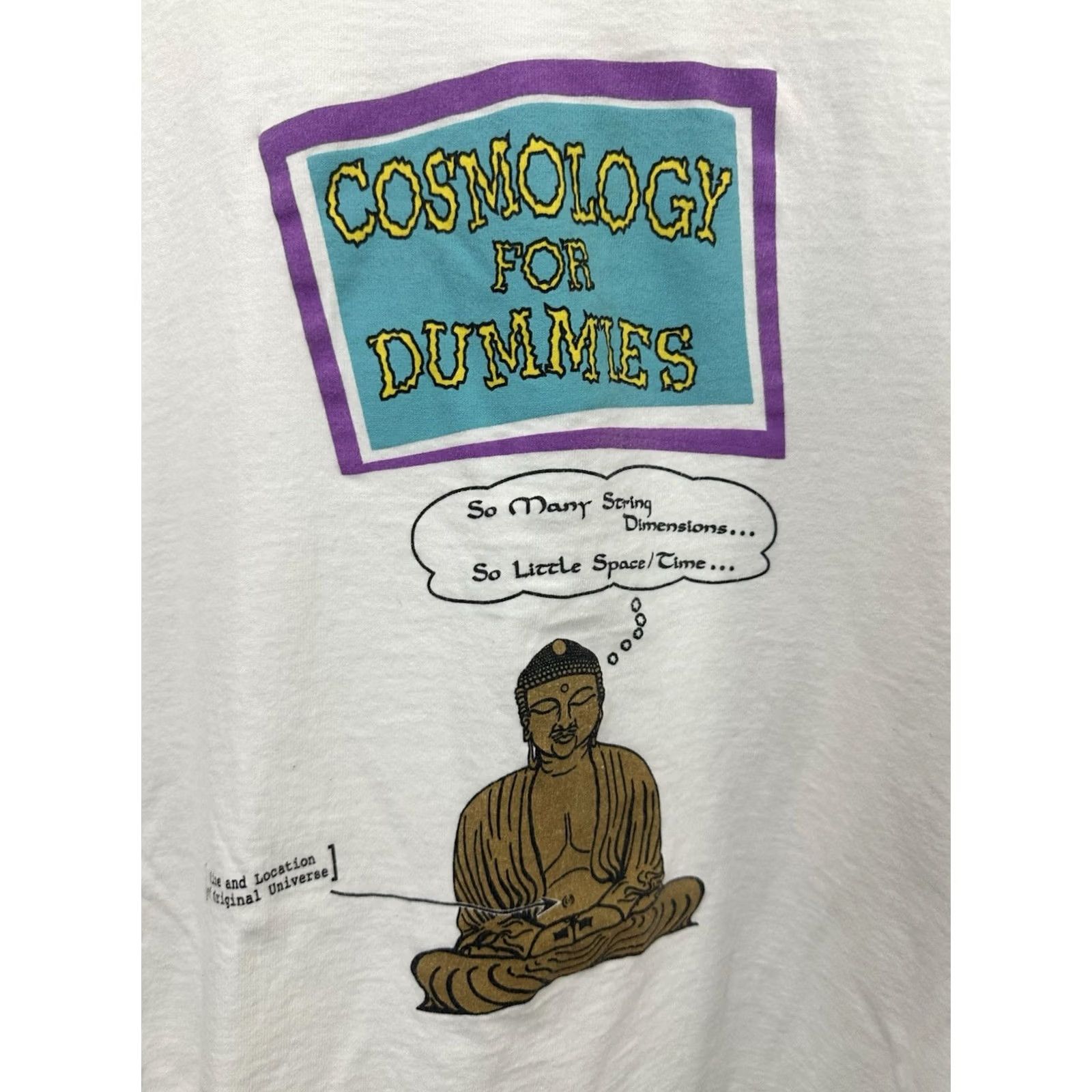 Fruit Of The Loom VTG 90s Buddhism T-Shirt 2XL Men White Nike? Size US XXL / EU 58 / 5 - 3 Thumbnail