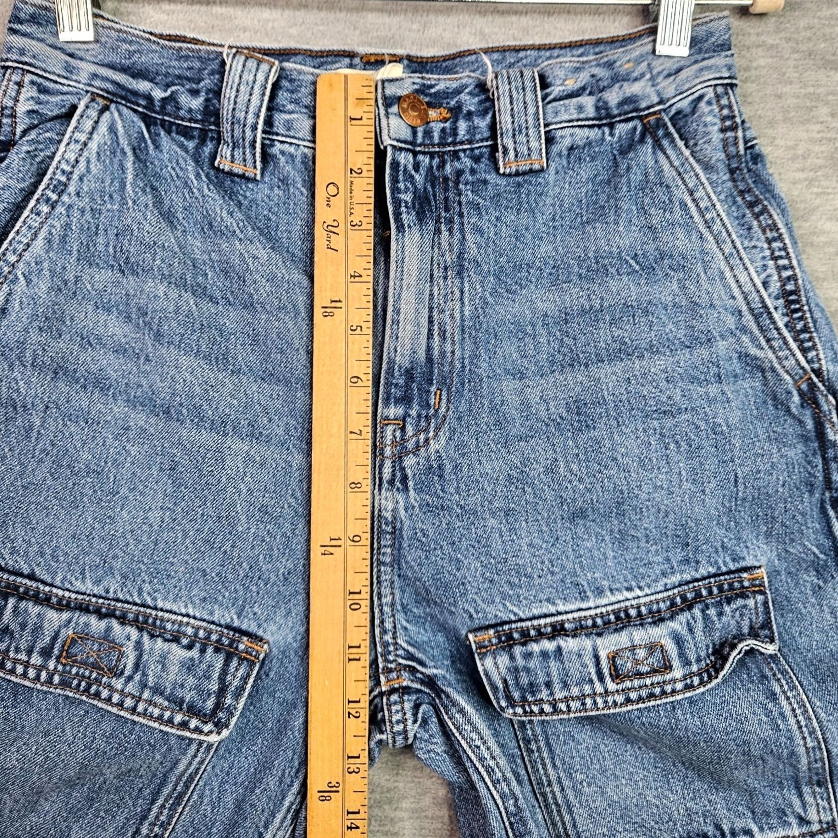 Madewell Madewell Women Baggy Jean Shorts Denim Relaxed Fit Size 27 Blue Distressed? No—Solid 100% Cotton Mid Rise Button Front Casual Vintage No Size 27" / US 4 / IT 40 - 5 Thumbnail