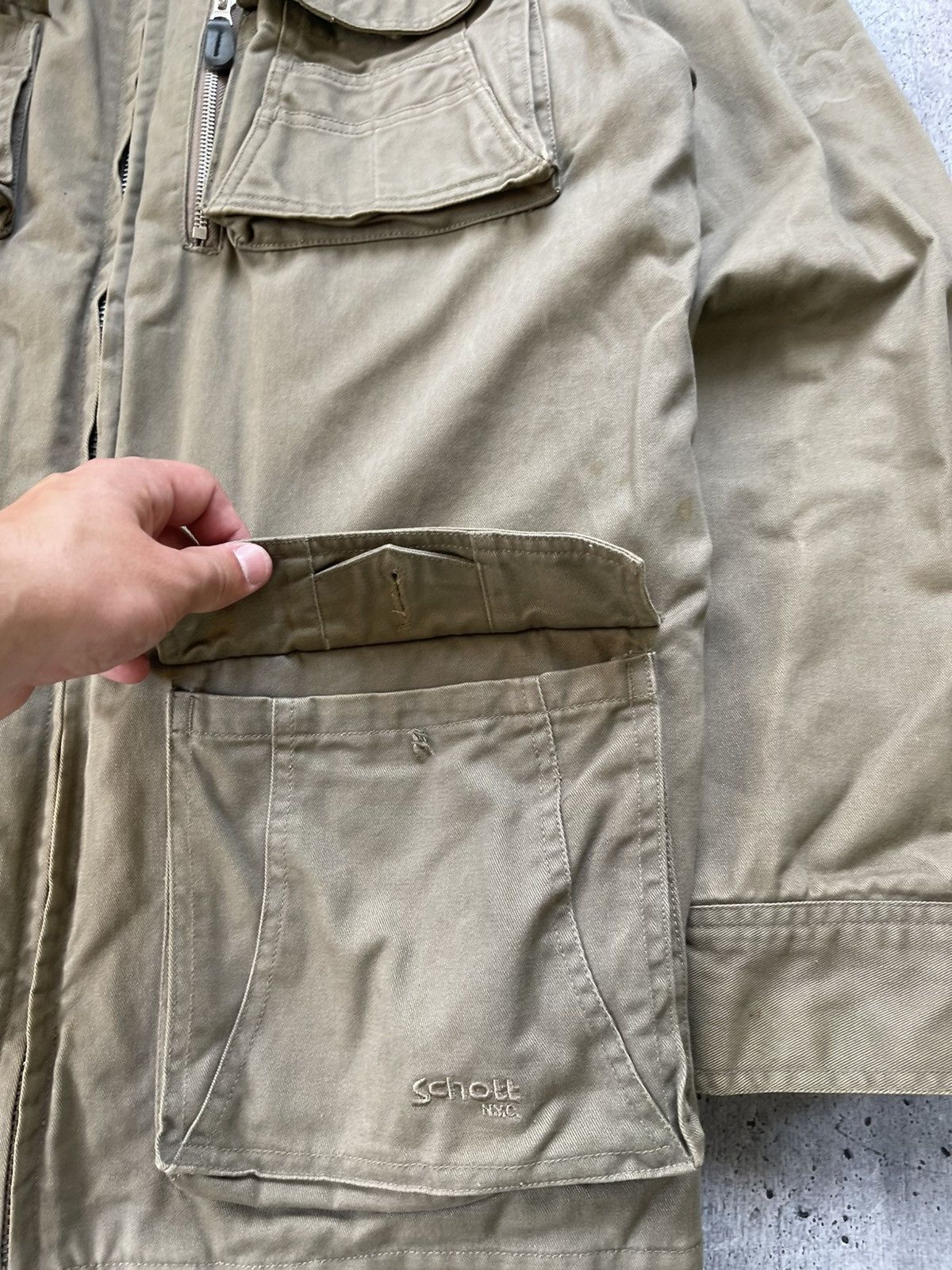 Other Vintage Schott M65 Olive Military multi-pocket Jacket Size US XL / EU 56 / 4 - 11 Thumbnail
