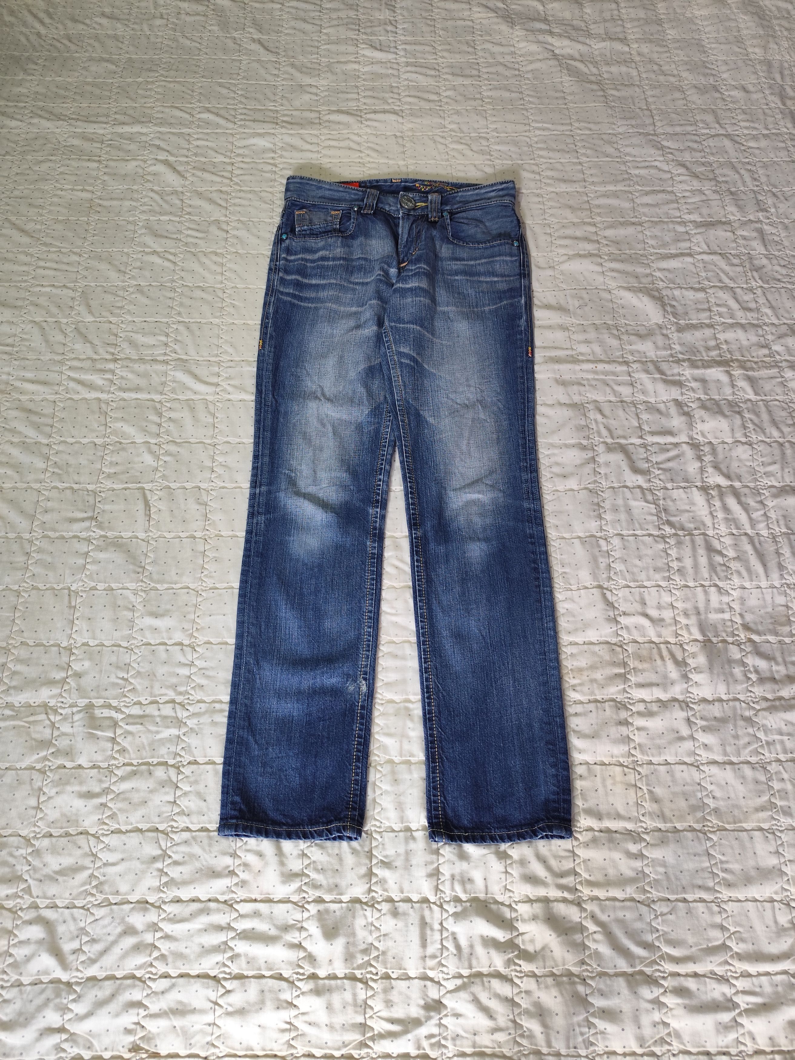 Beauty Beast × Edwin × If Six Was Nine Vintage Edwin 503 Blue Trip Washed Denim J017 Size 26" / US 2 / IT 38 - 1 Thumbnail