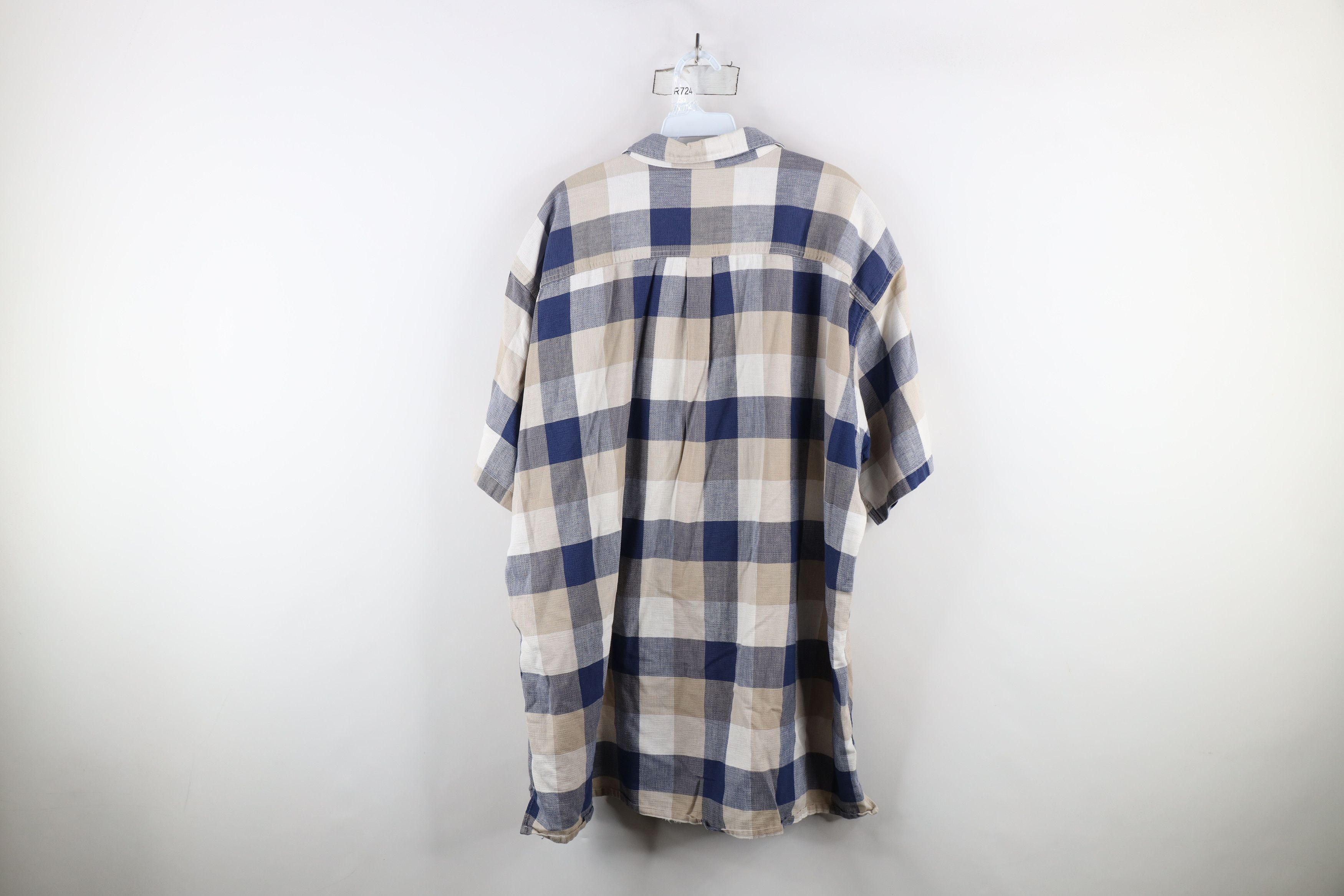 L.L. Bean × Vintage Vintage 90s LL Bean Cool Weave Short Sleeve Button Shirt Size US XXL / EU 58 / 5 - 8 Thumbnail