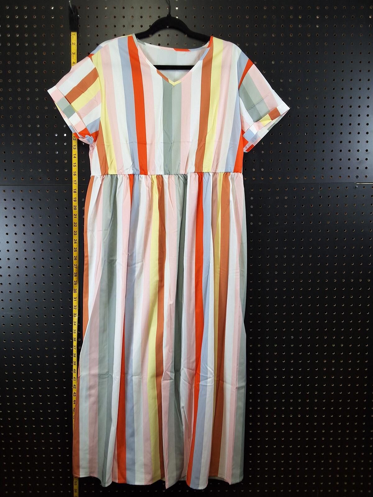 Genetic Manipulation Shinichiro Kuriya Vibrant Striped Maxi Dress XL - Fun & Colorful Style! Size XL / US 12-14 / IT 48-50 - 4 Thumbnail
