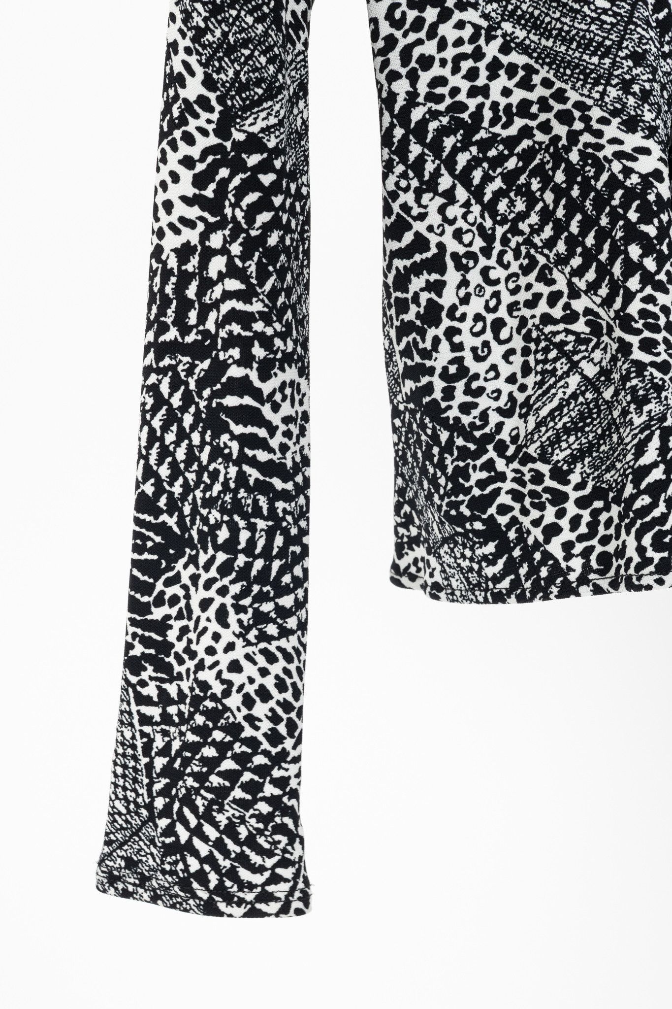Proenza Schouler Proenza Schouler Black & White Mixed-Print Jersey Top Size S / US 4 / IT 40 - 5 Thumbnail