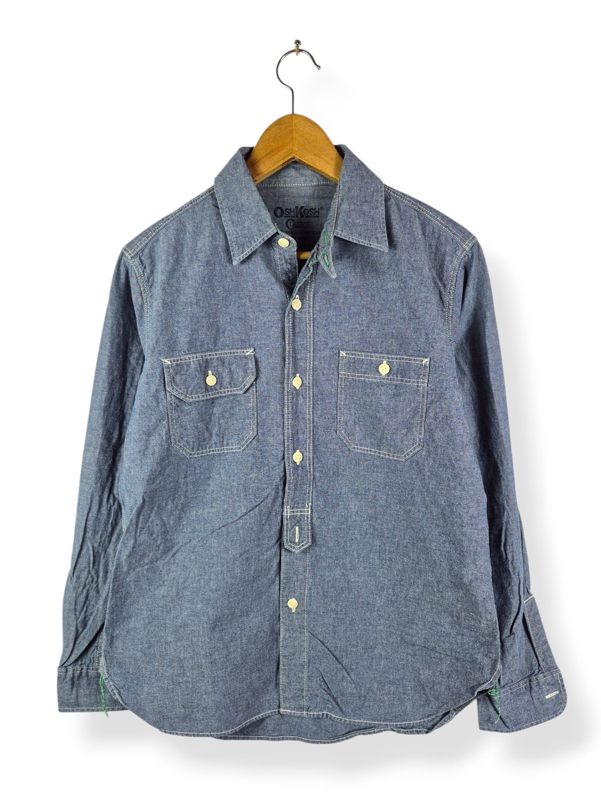 Oshkosh 🔥 Oshkosh Chambray Design Shirt Button Ups Size US S / EU 44-46 / 1 - 1 Thumbnail