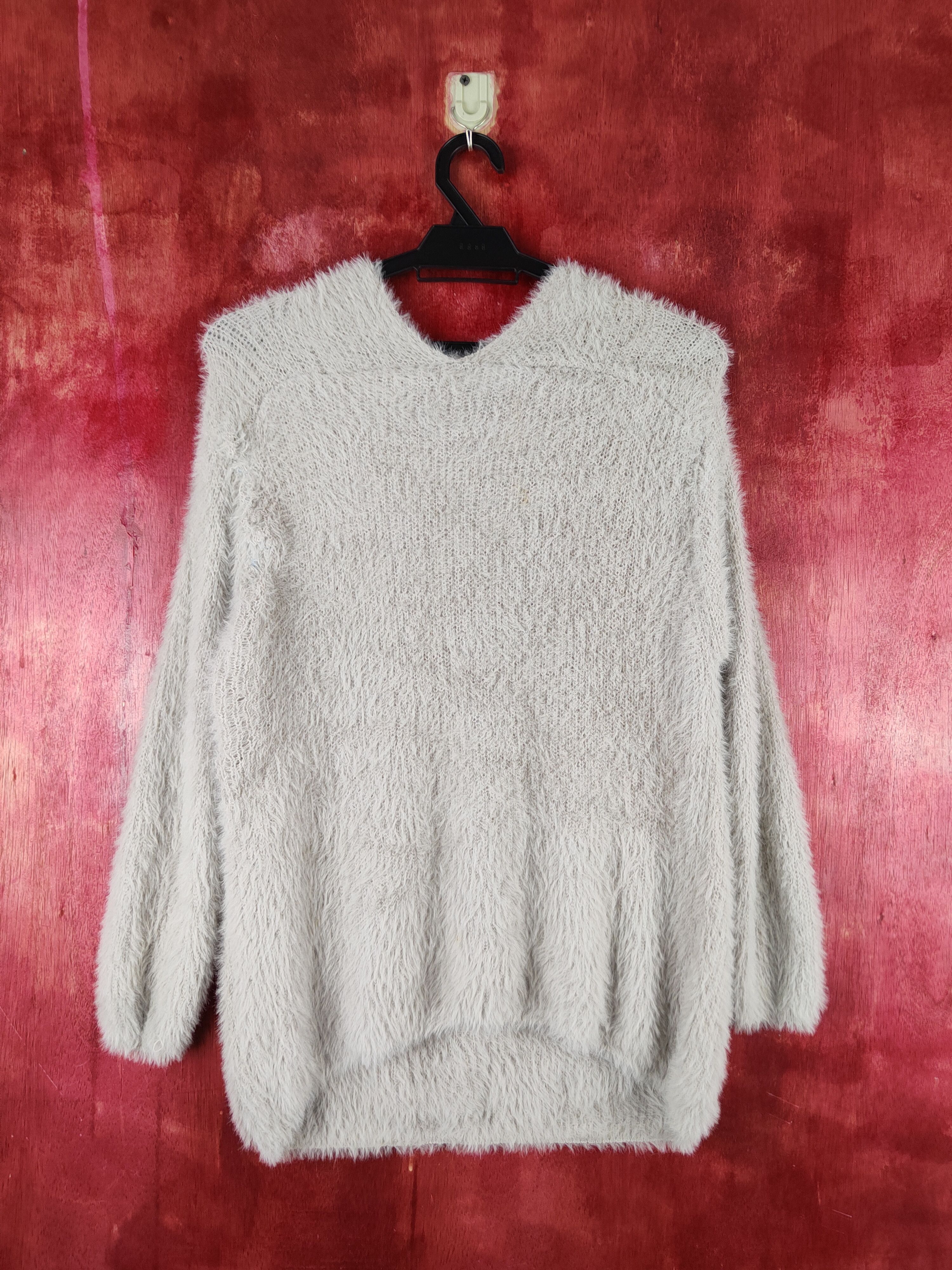 GU GU Gray Shag Shaggy Fur Mohair Knitwear #S1974 Size S / US 4 / IT 40 - 8 Thumbnail