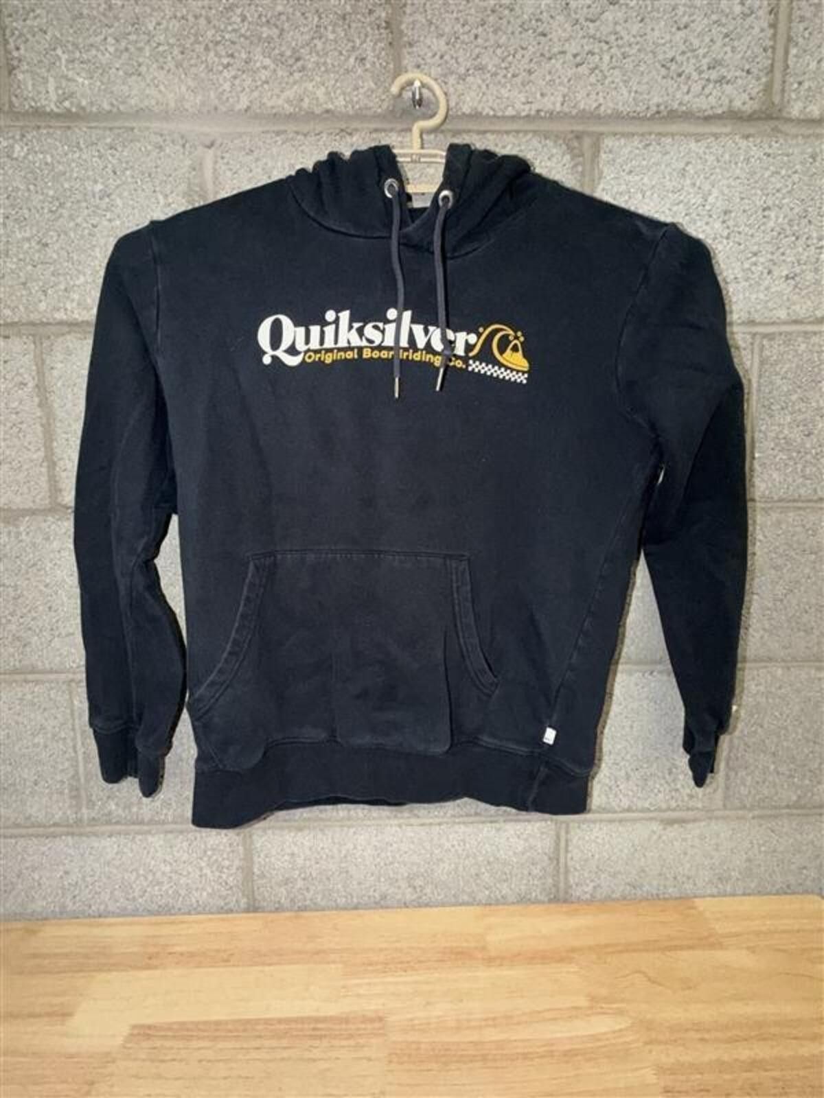Quiksilver Quiksilver Logo Hoodie Size M 2010 Black Surf Skate Pullover Size US M / EU 48-50 / 2 - 1 Thumbnail
