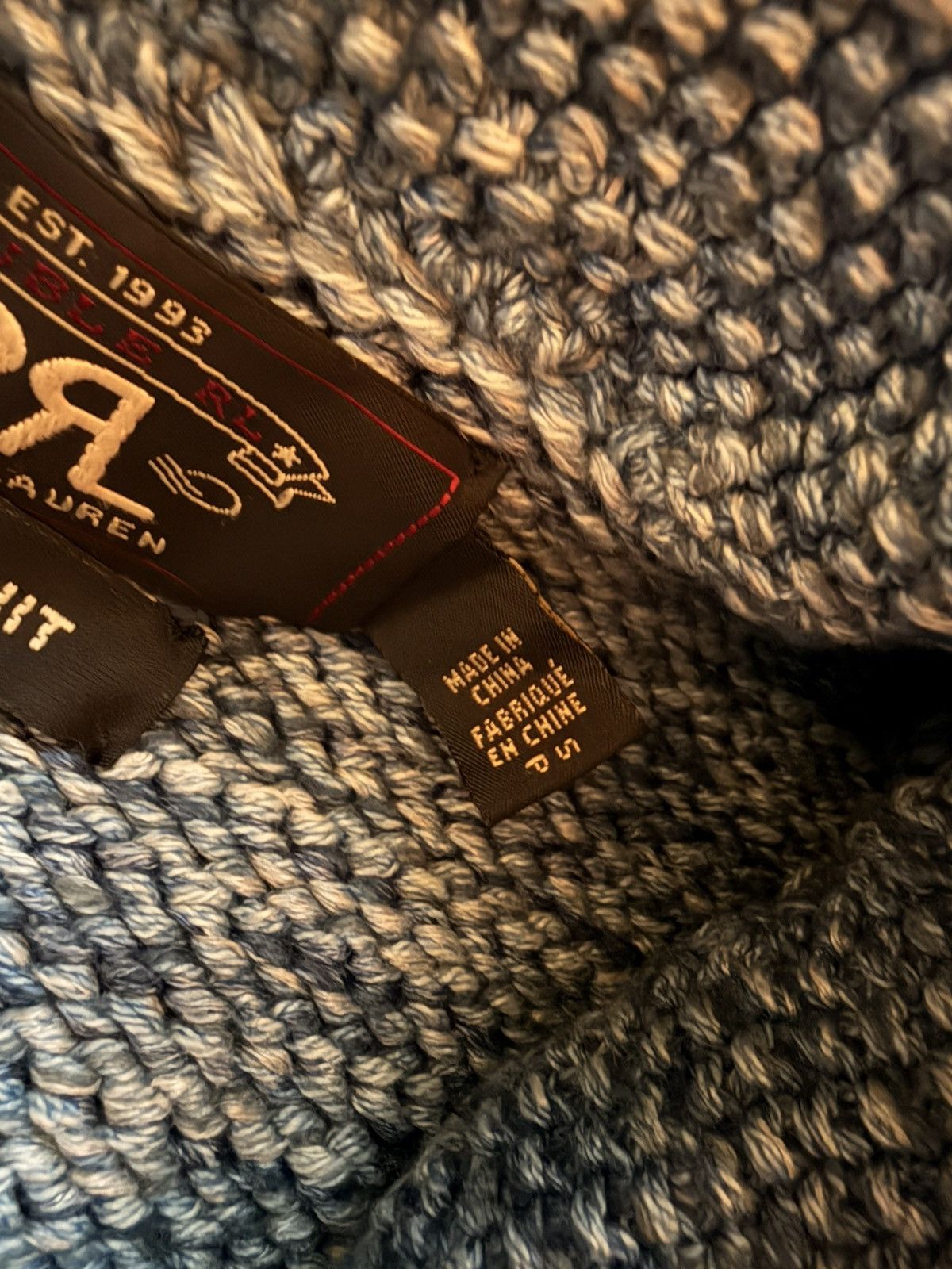 RRL Ralph Lauren RRL Shawl Sweater Anchor Hand-Knit Nautical