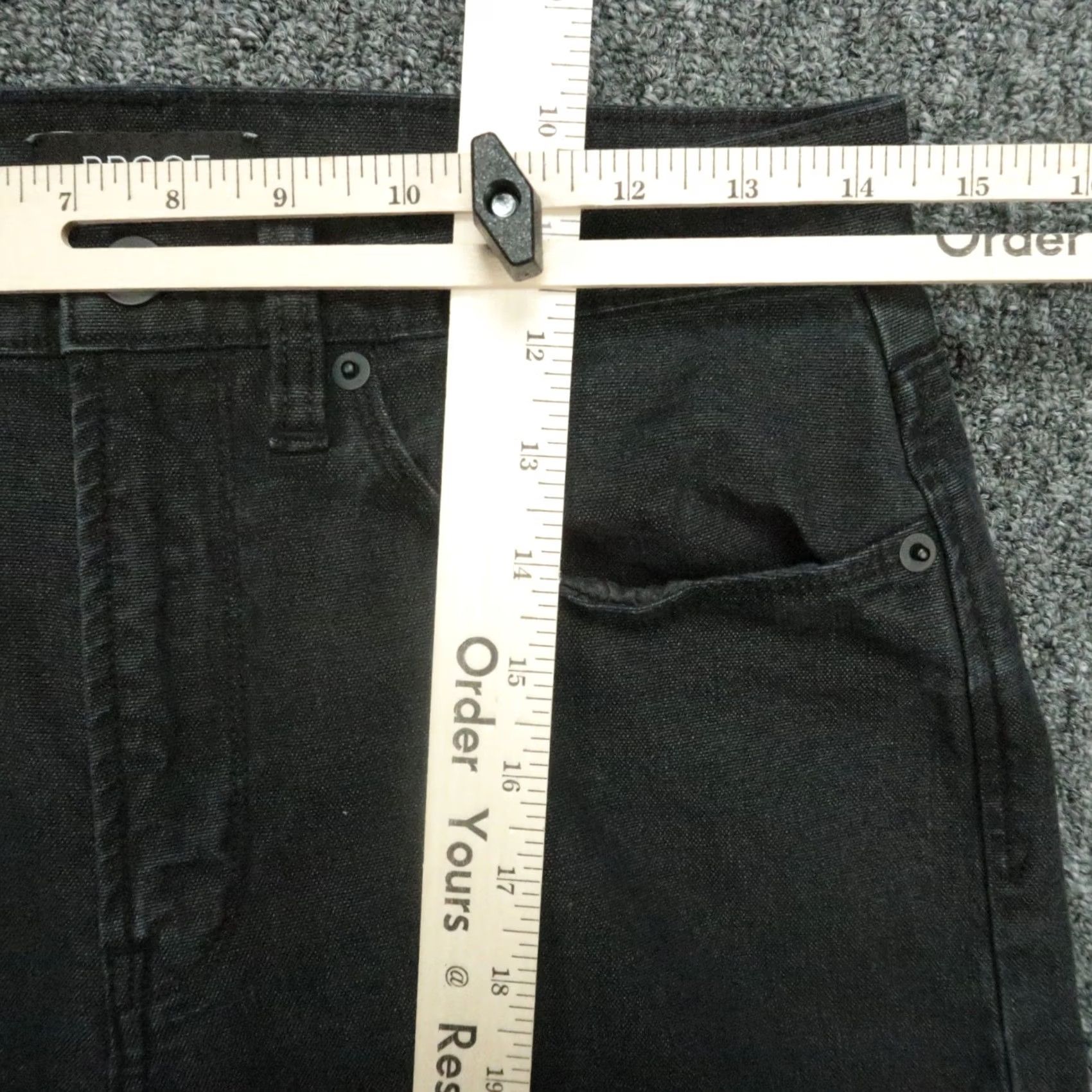 Vintage Proof Pants 29x30 Black Rover 5 Pocket Straight Stretch Chino Men Size 29 Black Proof Pants Mens Straight 5-Pocket Denim Trousers Size US 29 - 7 Thumbnail